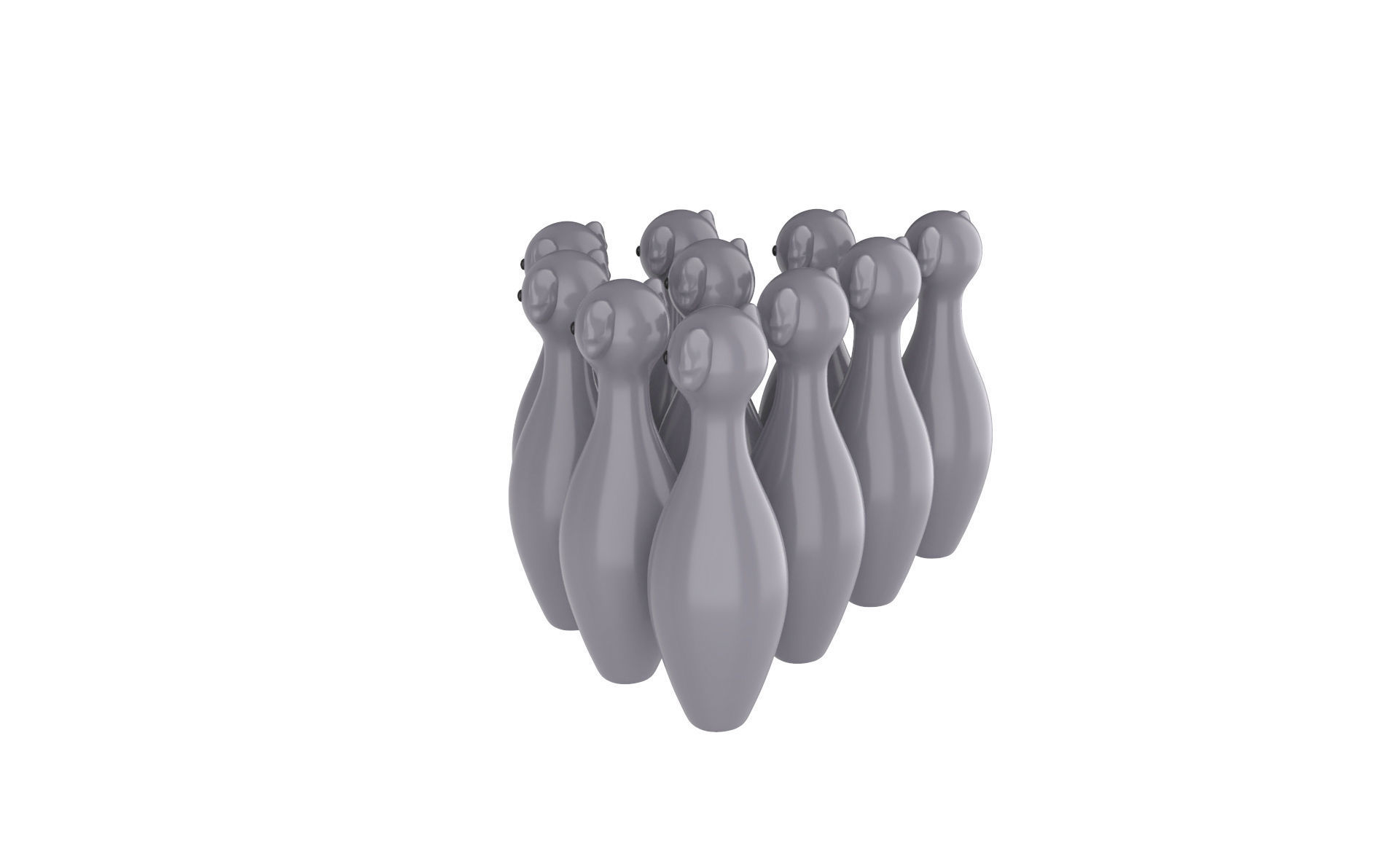 Cartoon Koala Bowling And Ball Bowling Low-poly 3D model_9