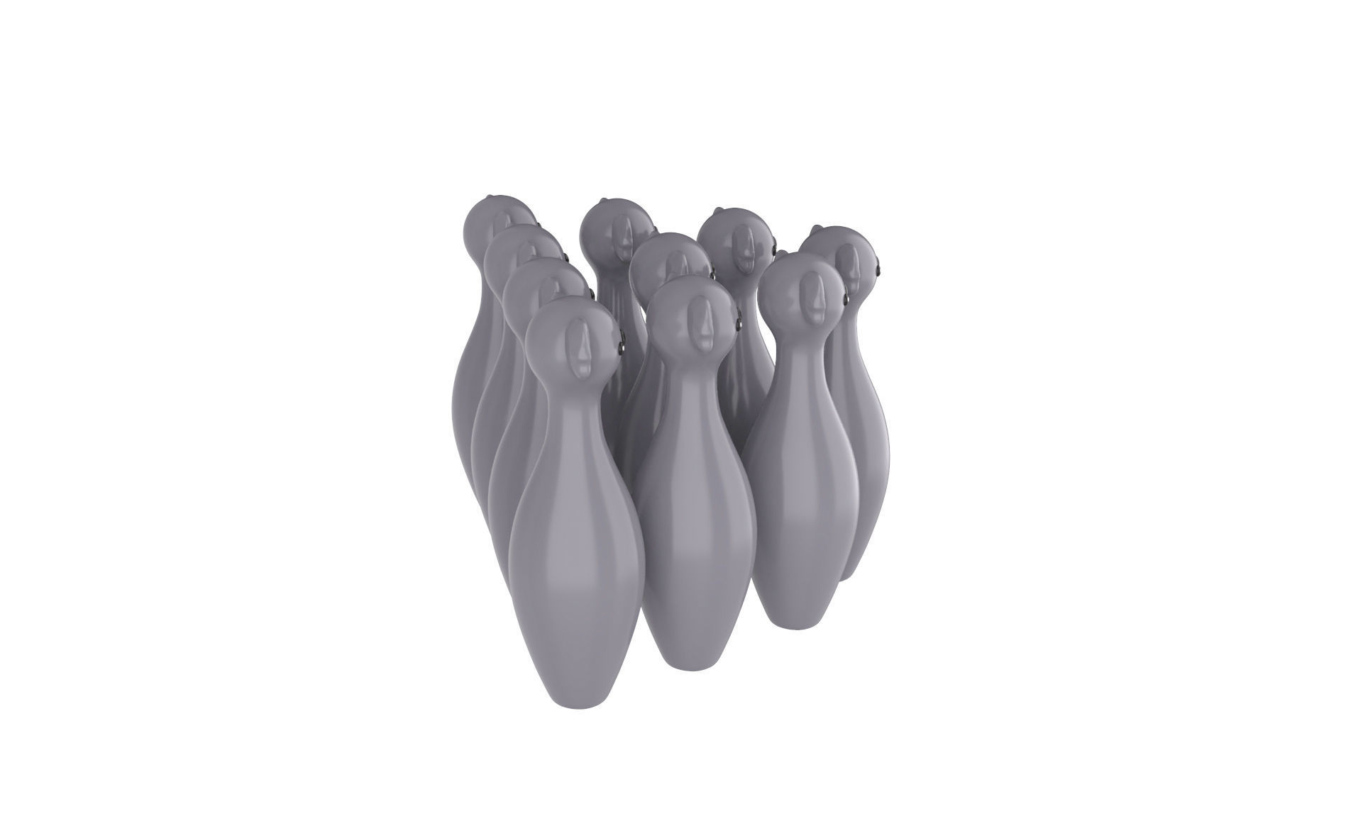 Cartoon Koala Bowling And Ball Bowling Low-poly 3D model_14