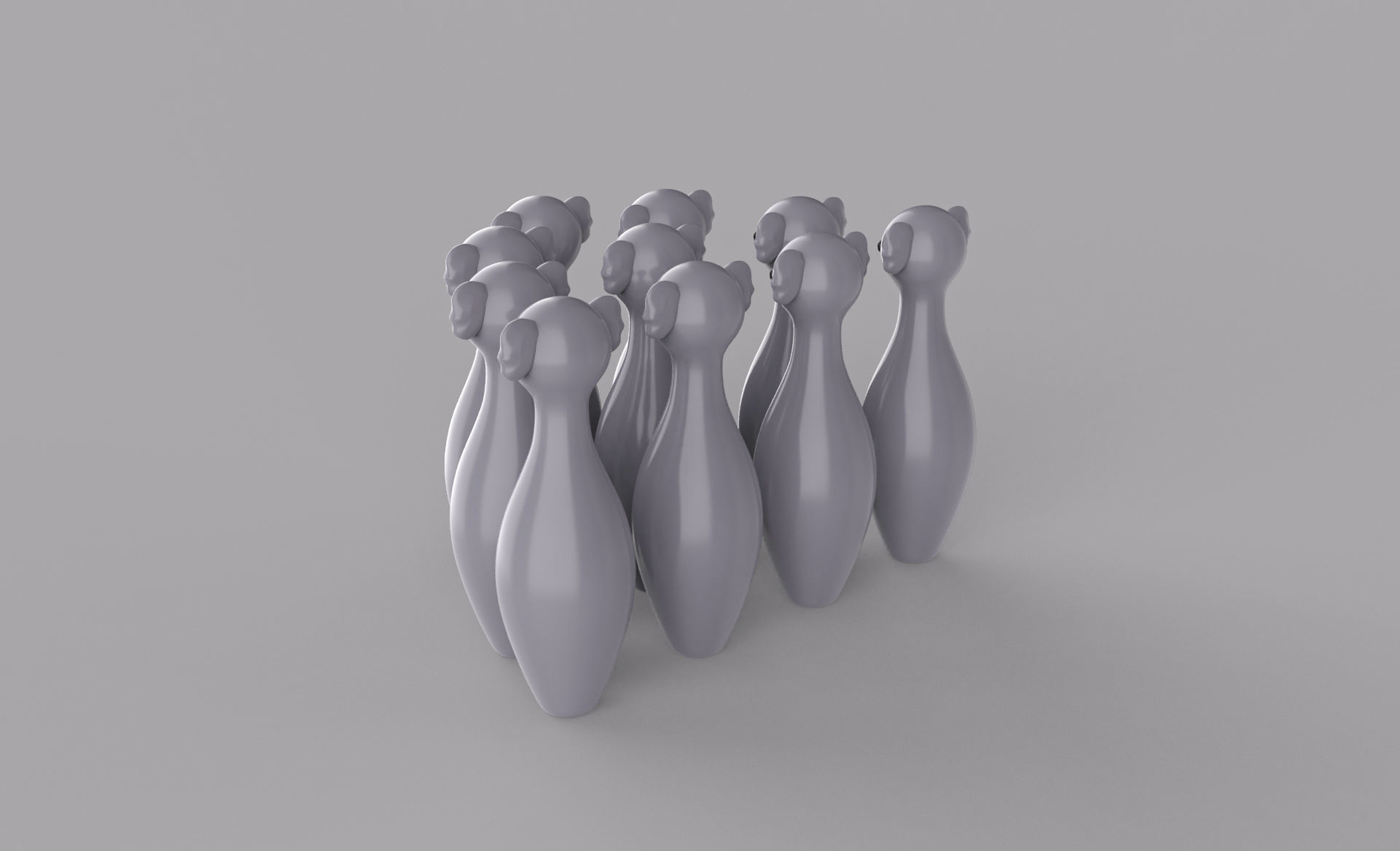 Cartoon Koala Bowling And Ball Bowling Low-poly 3D model_2