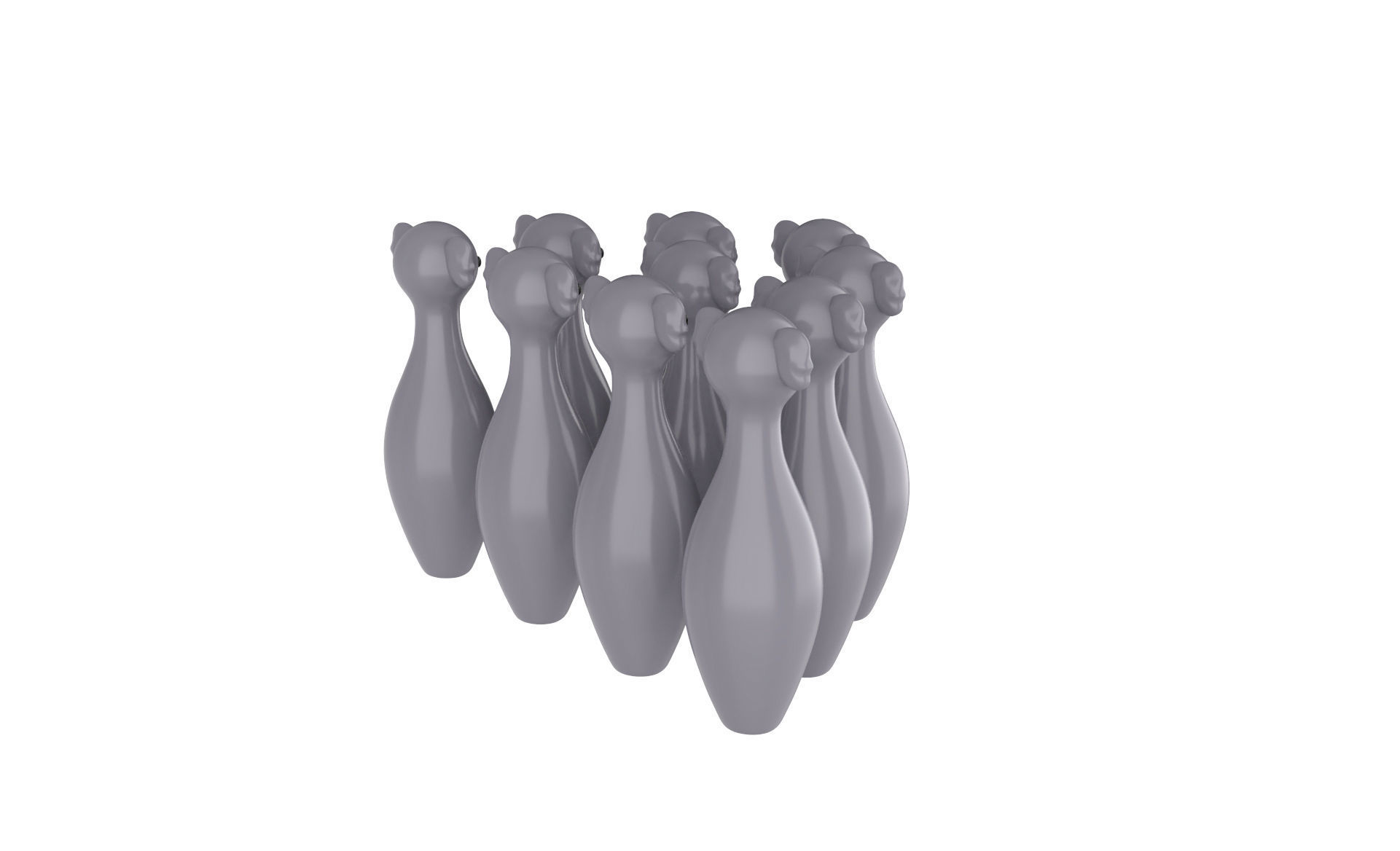 Cartoon Koala Bowling And Ball Bowling Low-poly 3D model_13