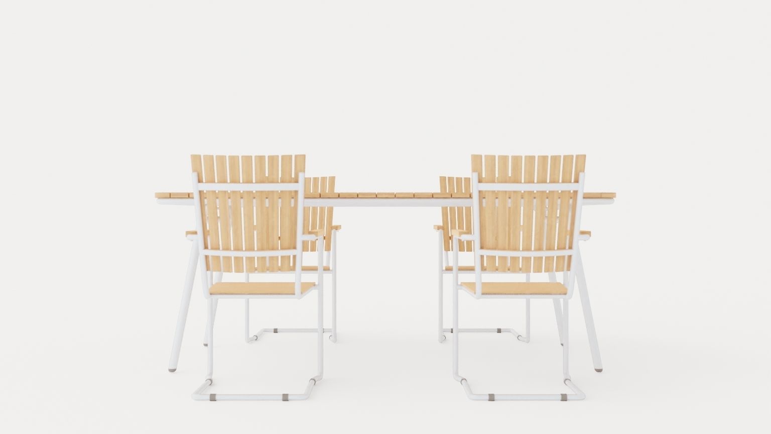 Reso and Hono dining set Low-poly 3D model_3