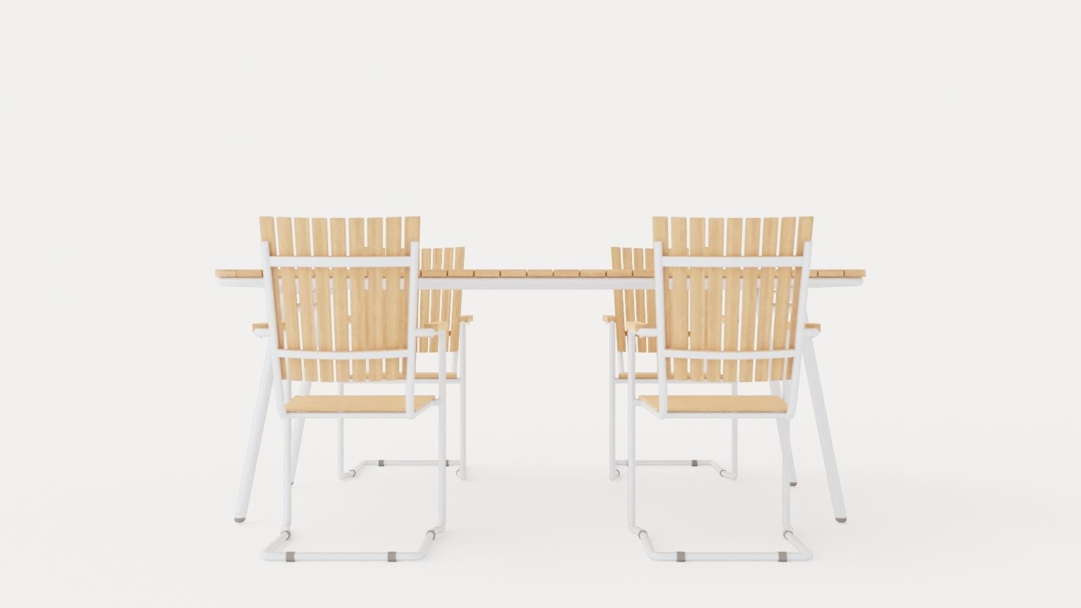 Reso and Hono dining set Low-poly 3D model_4