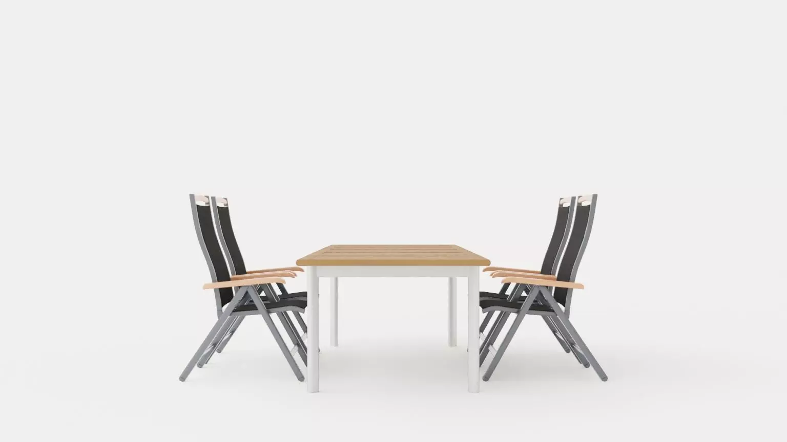 Nice dining set Low-poly 3D model_0