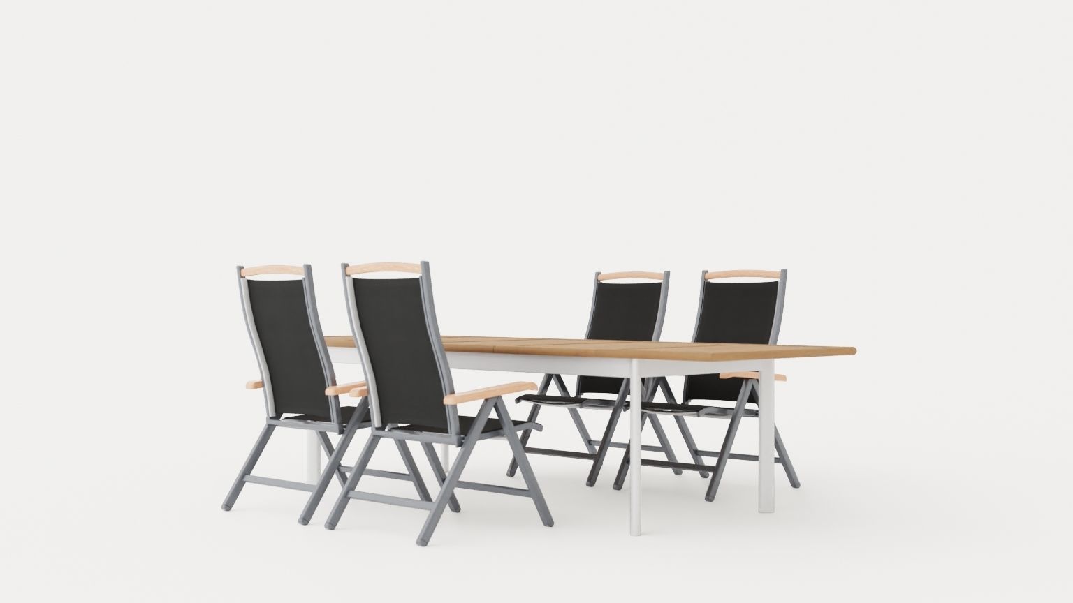 Nice dining set Low-poly 3D model_3