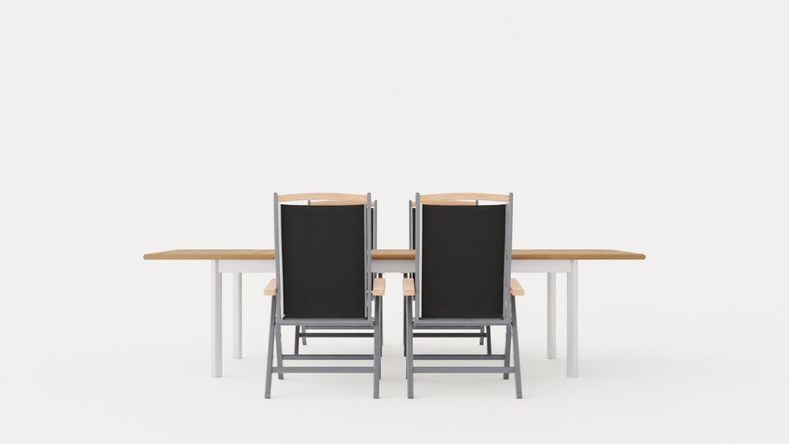 Nice dining set Low-poly 3D model_2
