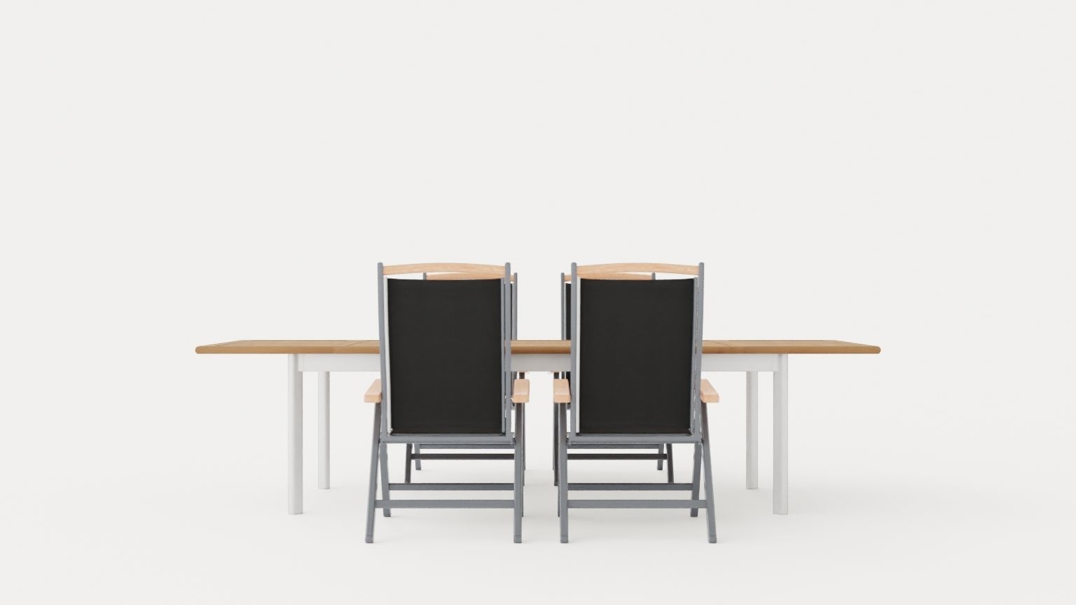 Nice dining set Low-poly 3D model_4