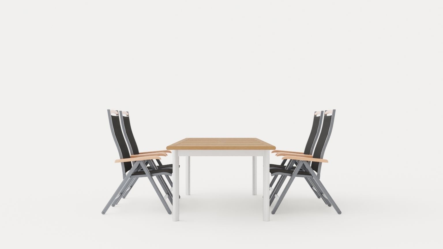 Nice dining set Low-poly 3D model_2