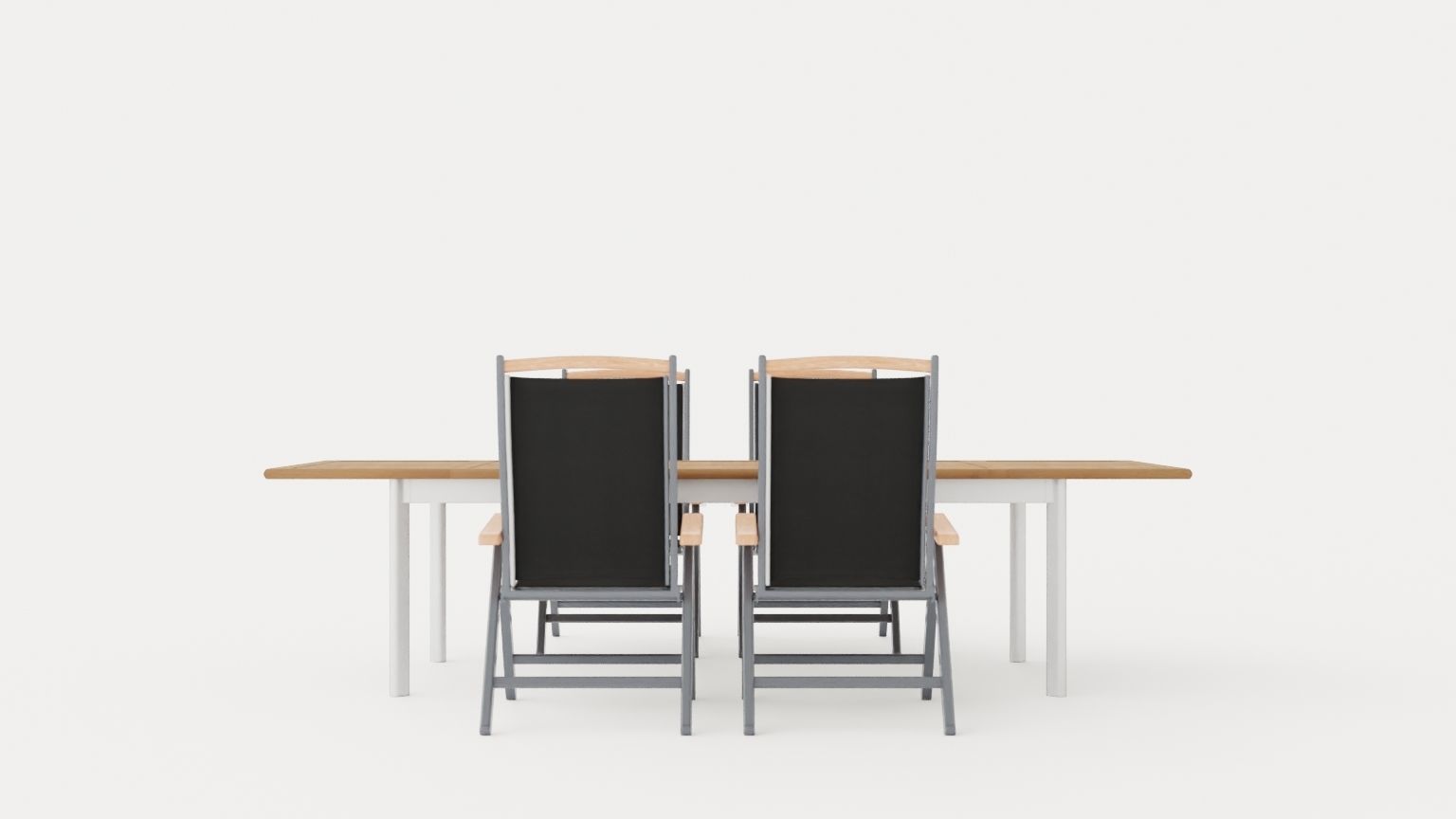 Nice dining set Low-poly 3D model_4