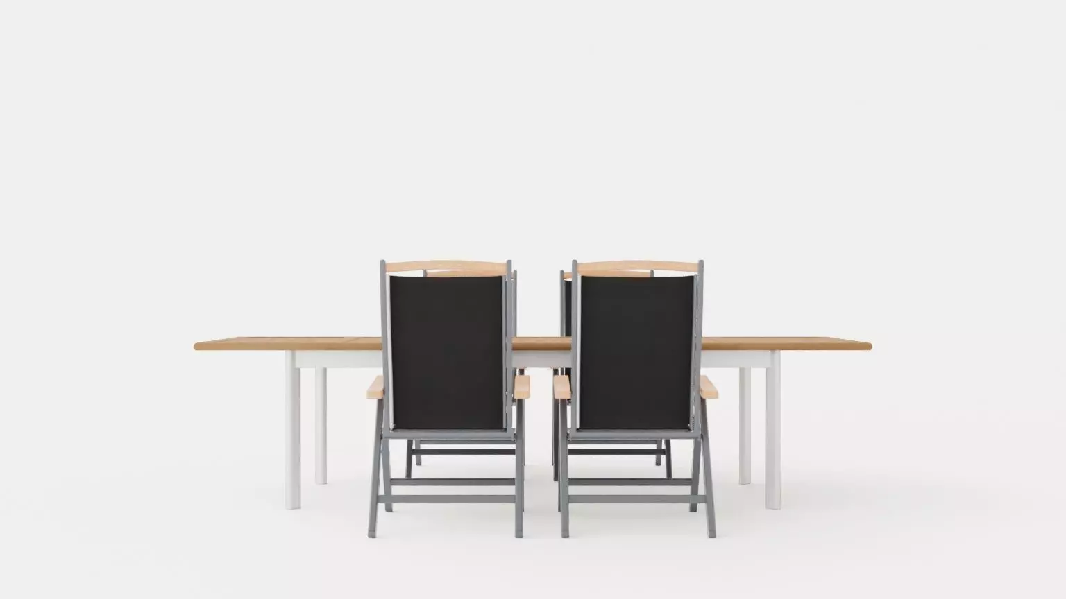 Nice dining set Low-poly 3D model_0
