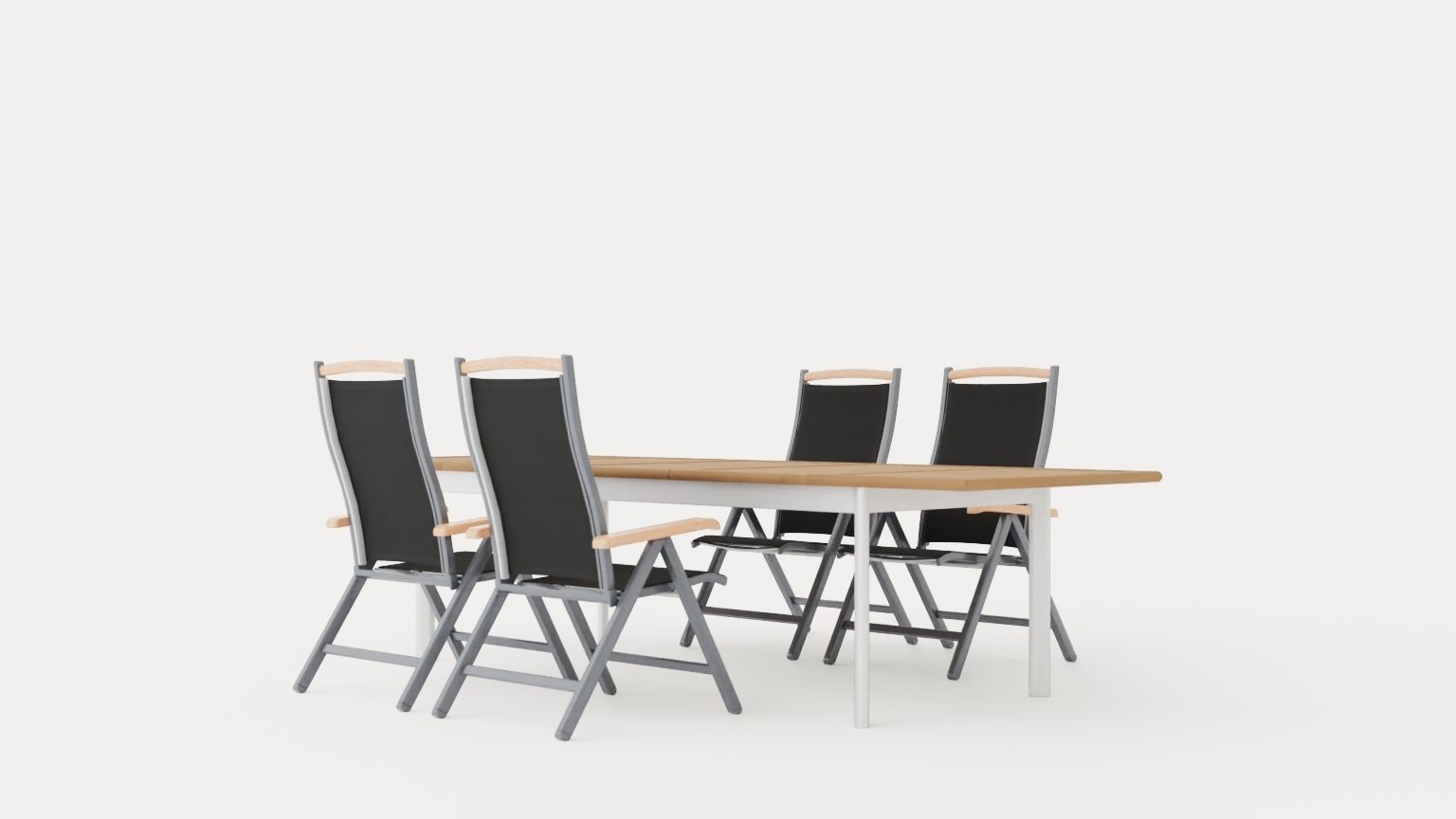 Nice dining set Low-poly 3D model_3