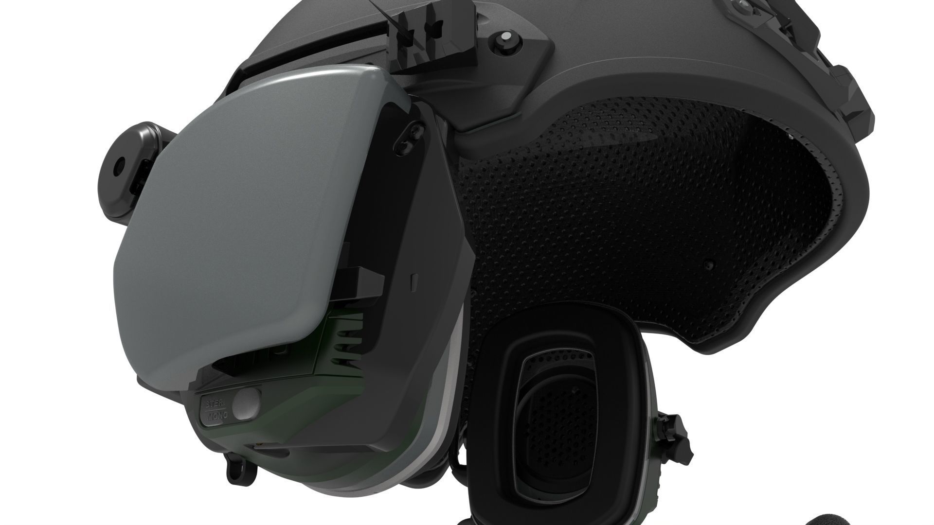 Tactical Helmet - Detailed and High Poly 3D model_8