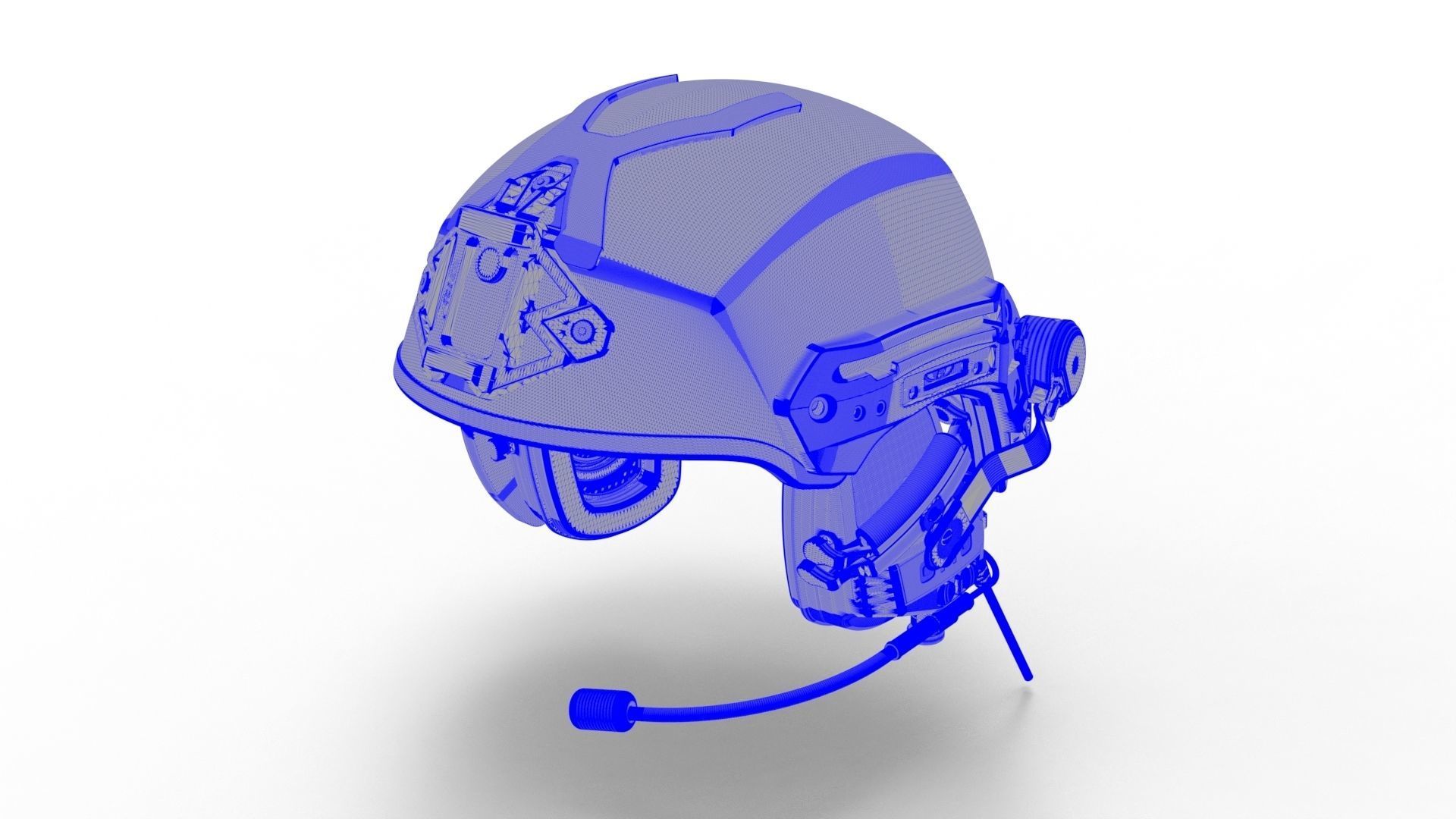Tactical Helmet - Detailed and High Poly 3D model_10