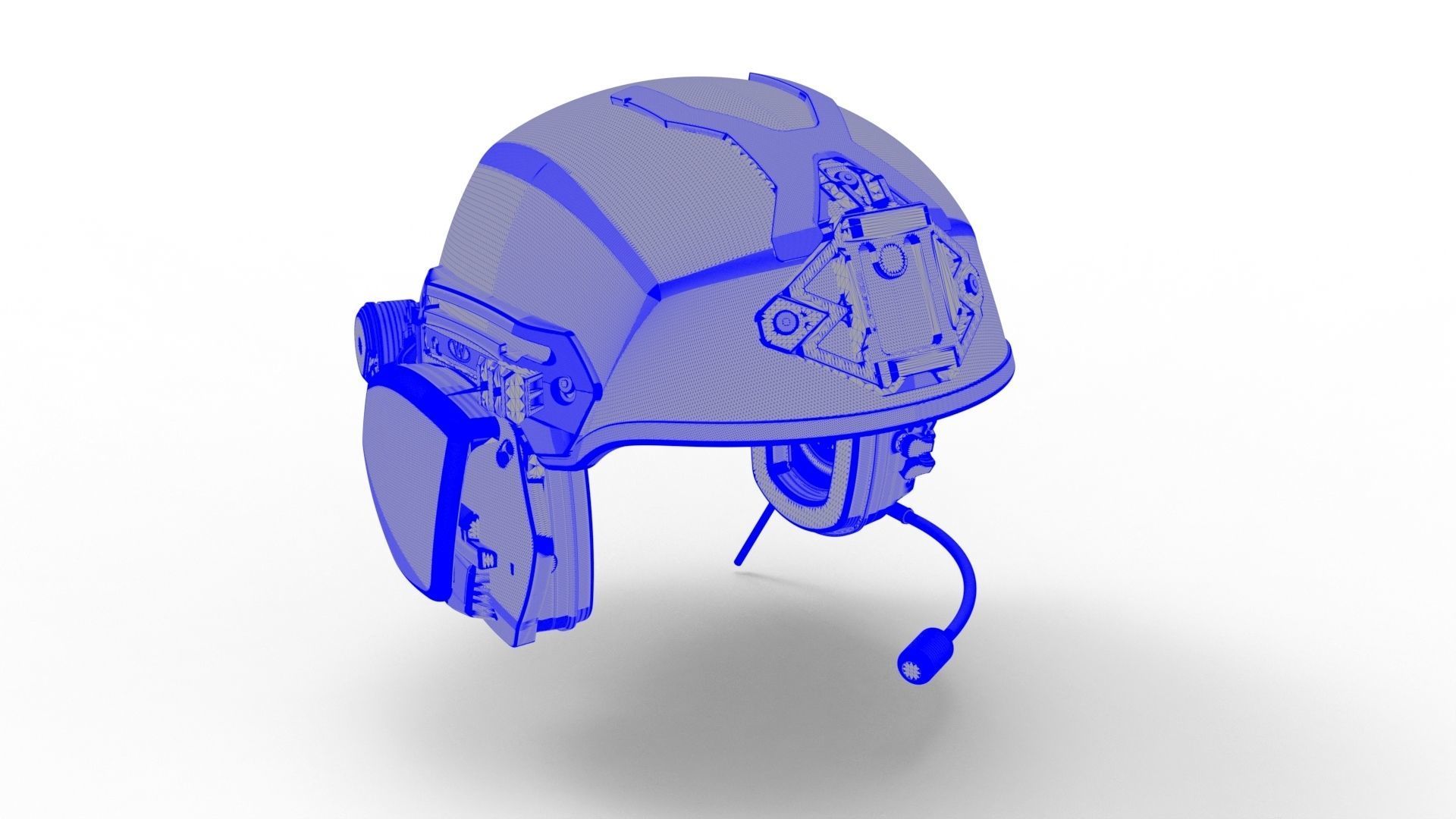 Tactical Helmet - Detailed and High Poly 3D model_11