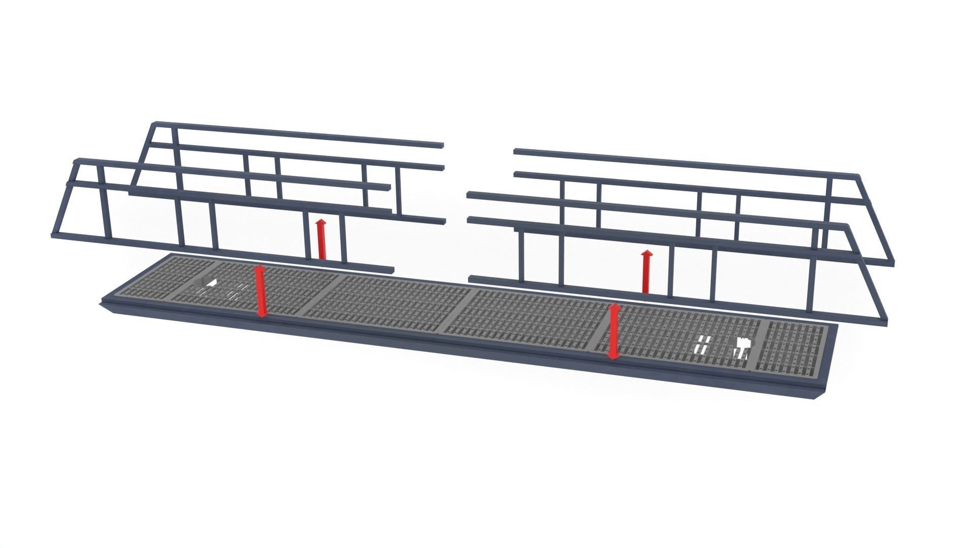 Death Star Hangar Bay Bridge 1-18 scale Kenner Hasbro 3D print model_9