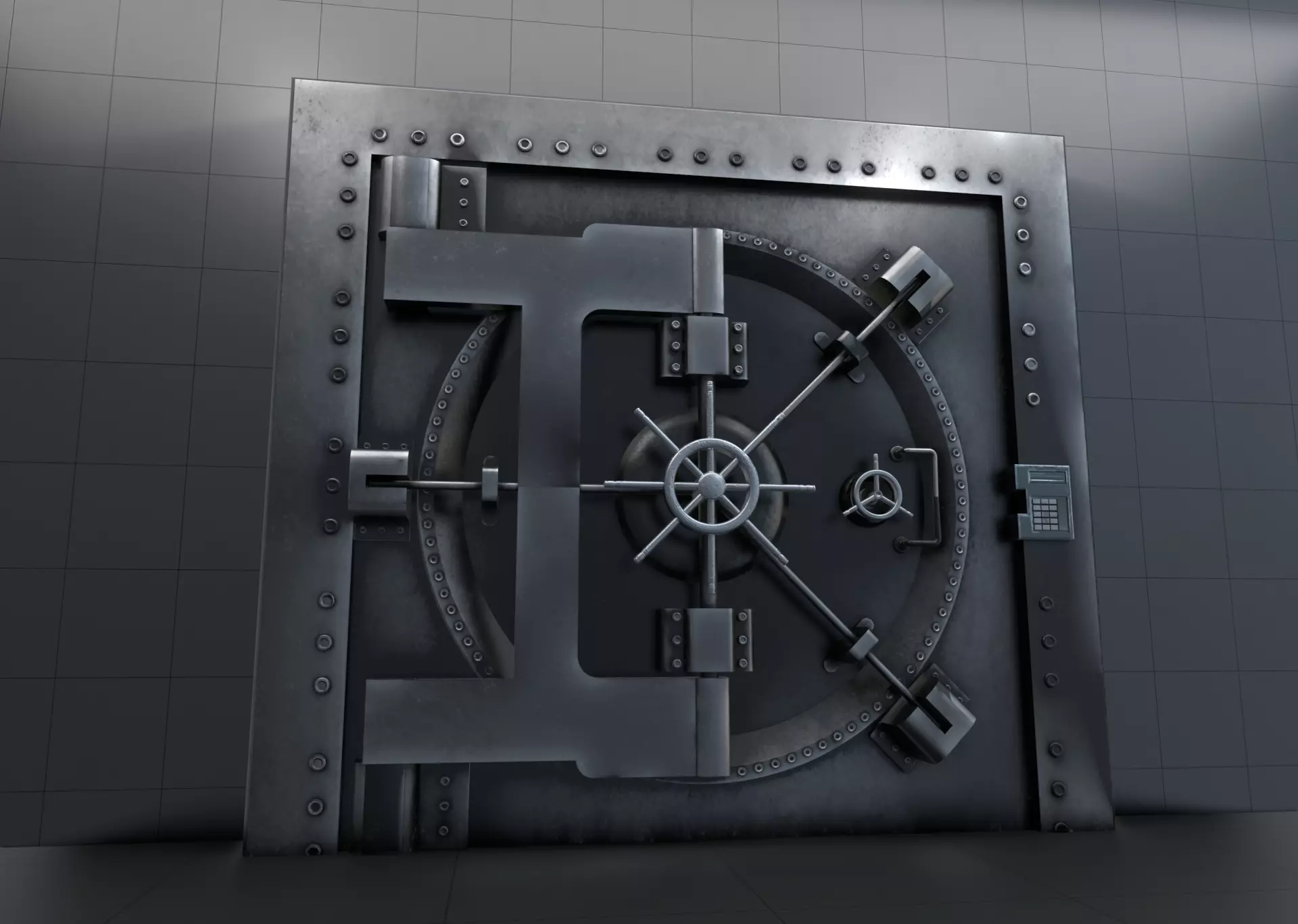 VAULT DOOR PBR 3D model_0