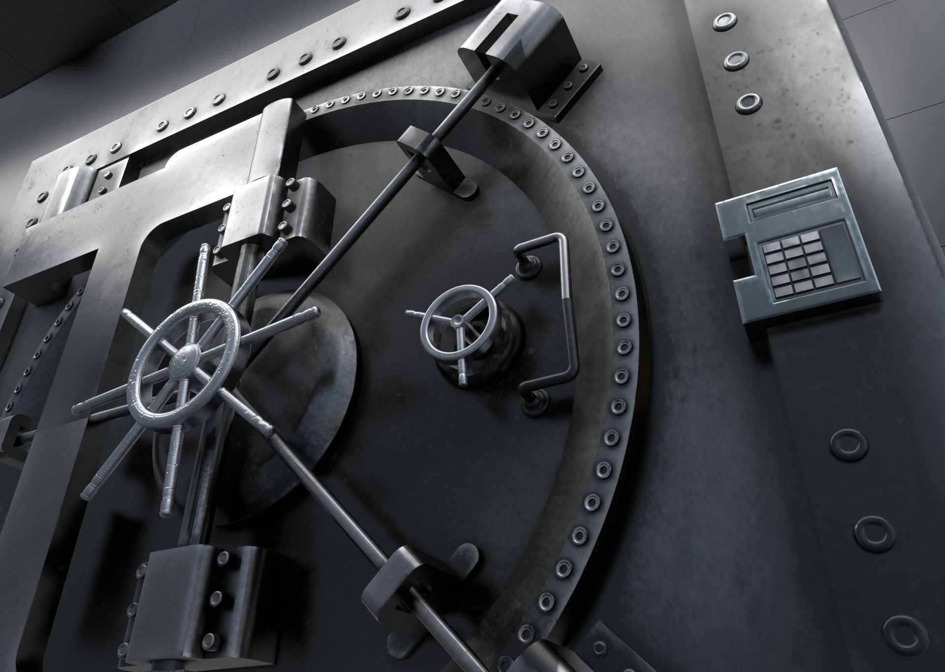 VAULT DOOR PBR 3D model_4