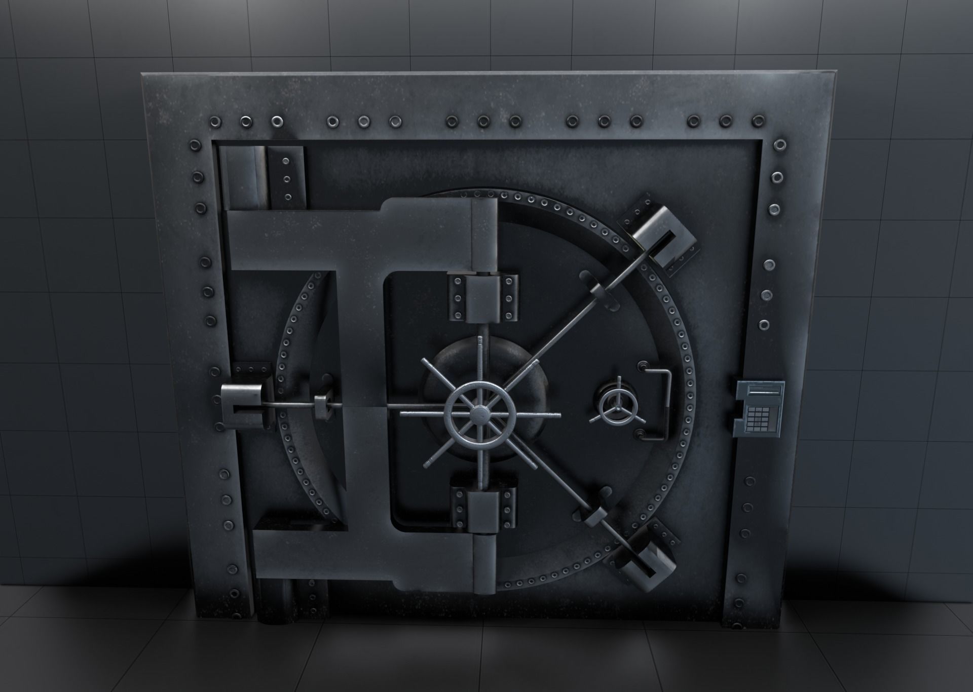 VAULT DOOR PBR 3D model_1