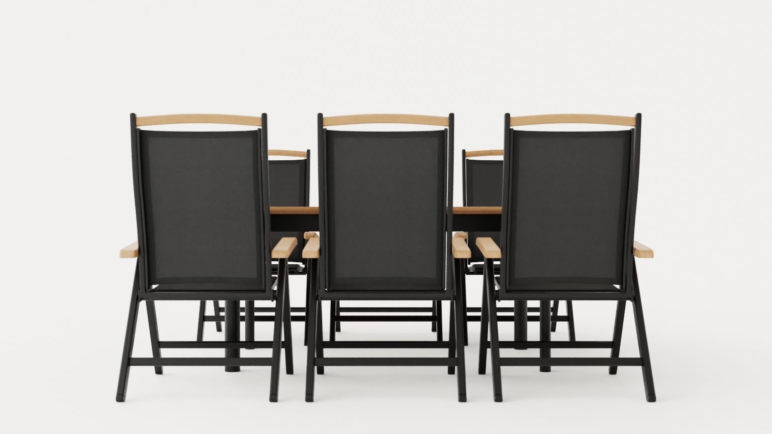 Nice dining set Low-poly 3D model_4