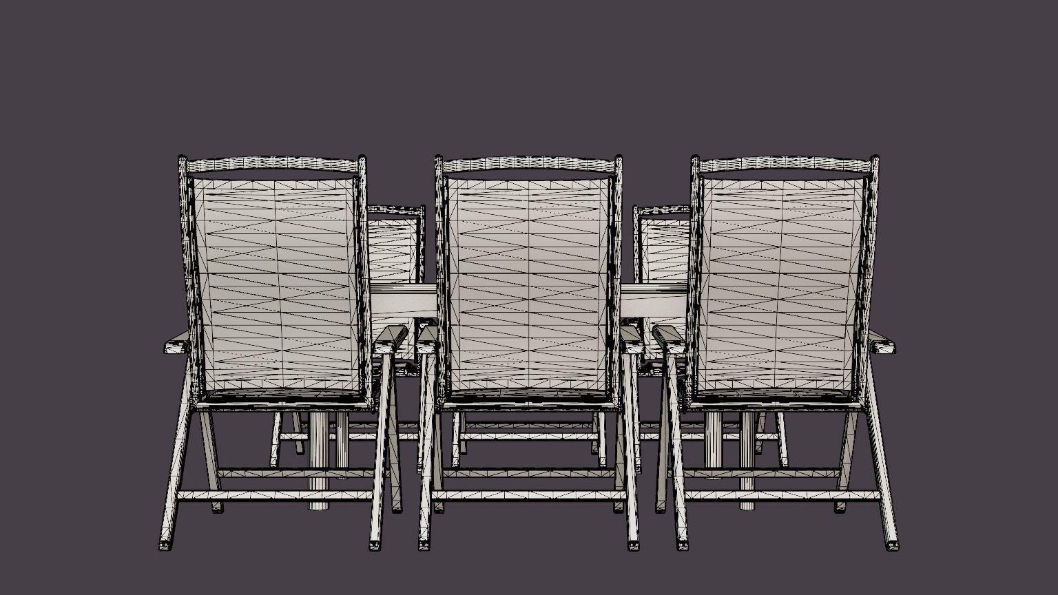 Nice dining set Low-poly 3D model_5