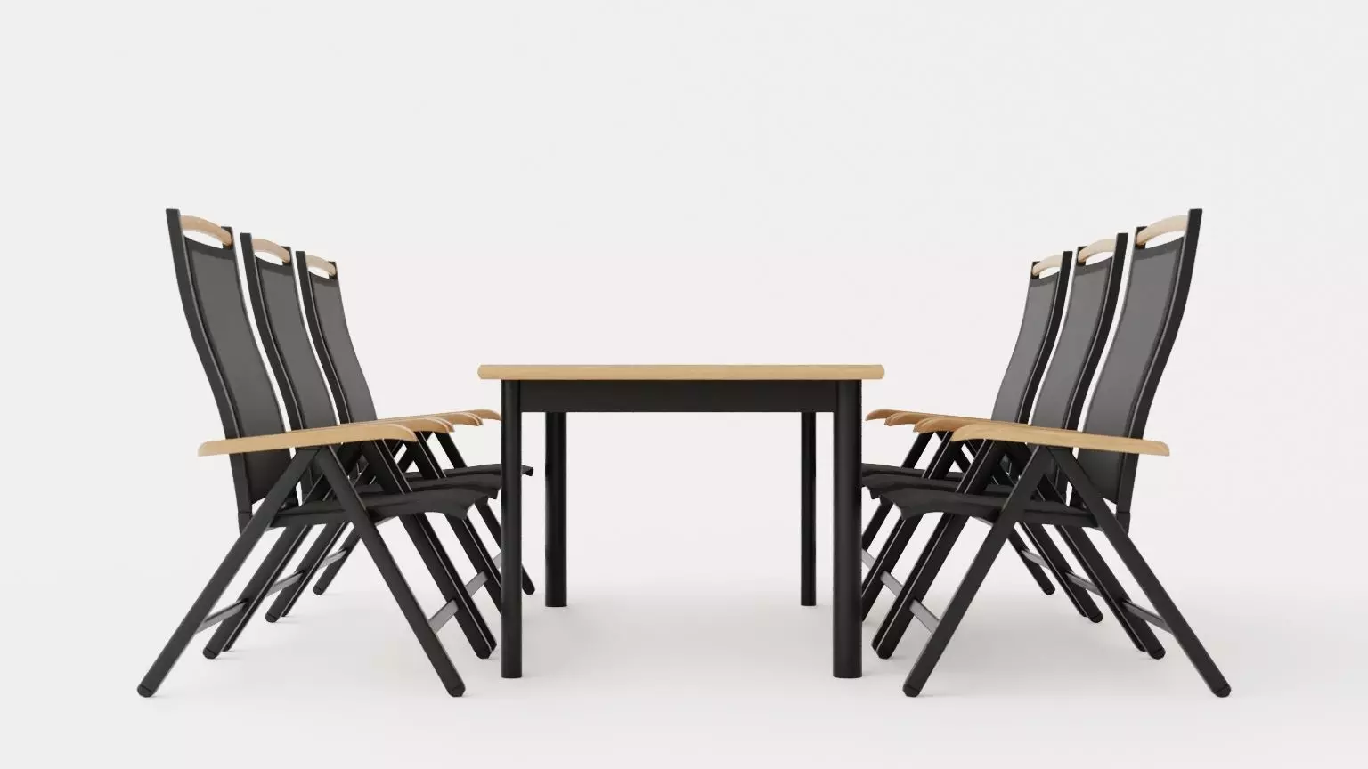 Nice dining set Low-poly 3D model_0