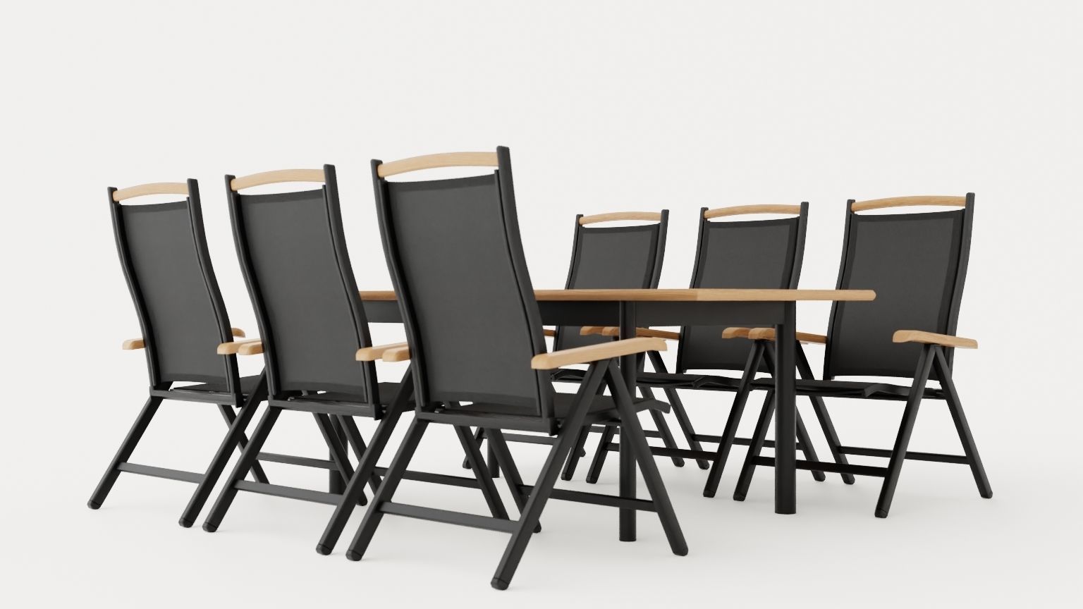 Nice dining set Low-poly 3D model_3