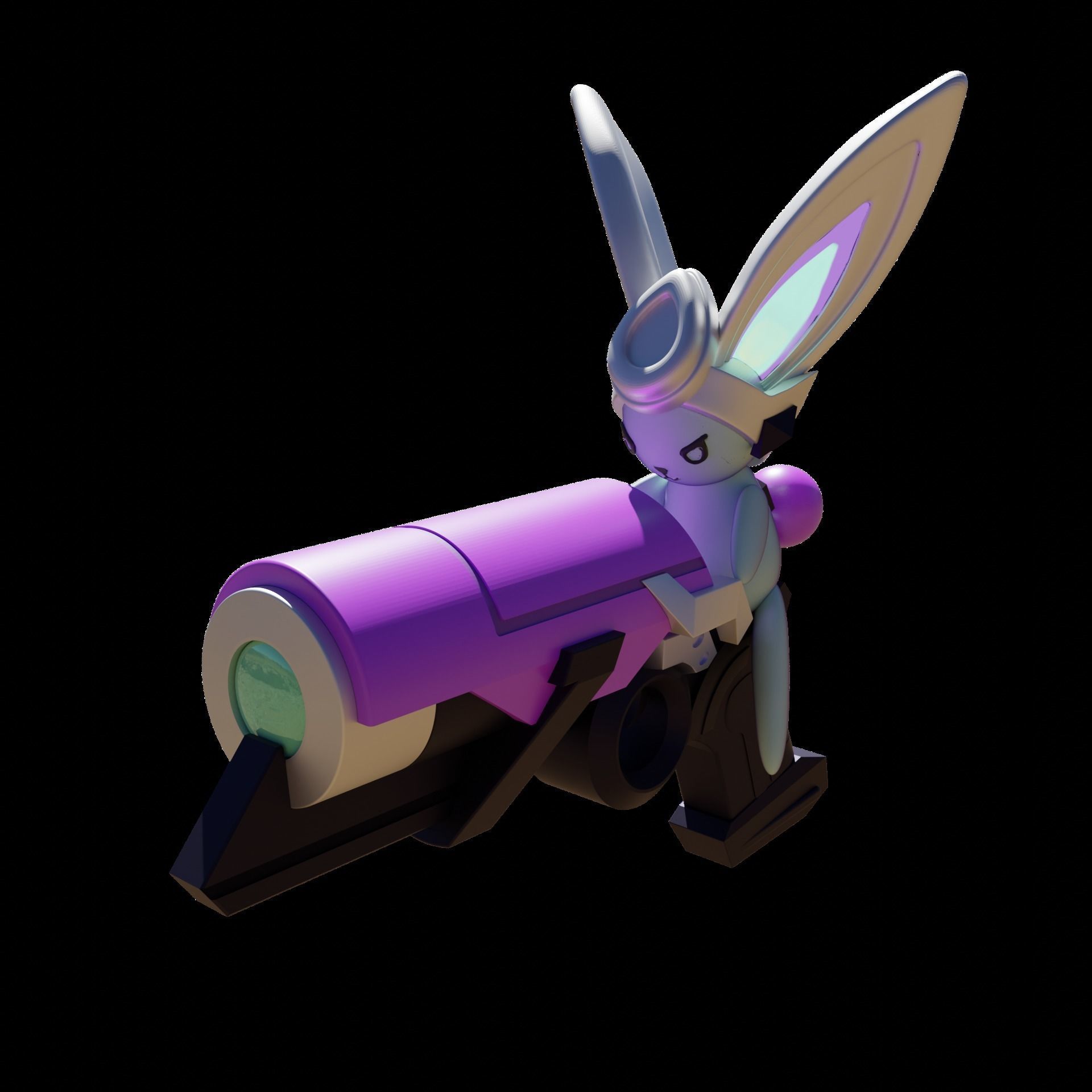 BATTLE BUNNY MISS FORTUNE COSPLAY 3D print model_3