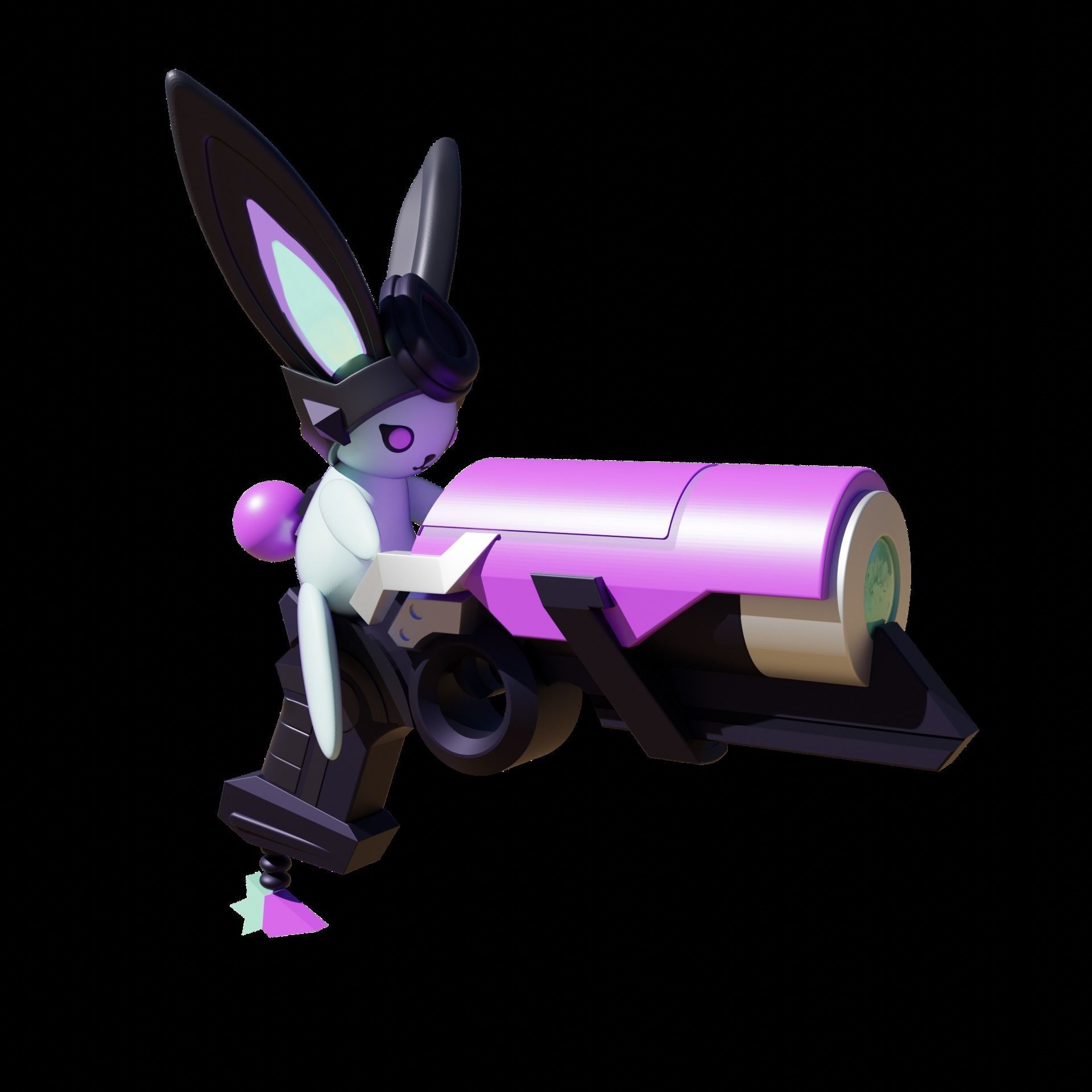 BATTLE BUNNY MISS FORTUNE COSPLAY 3D print model_7