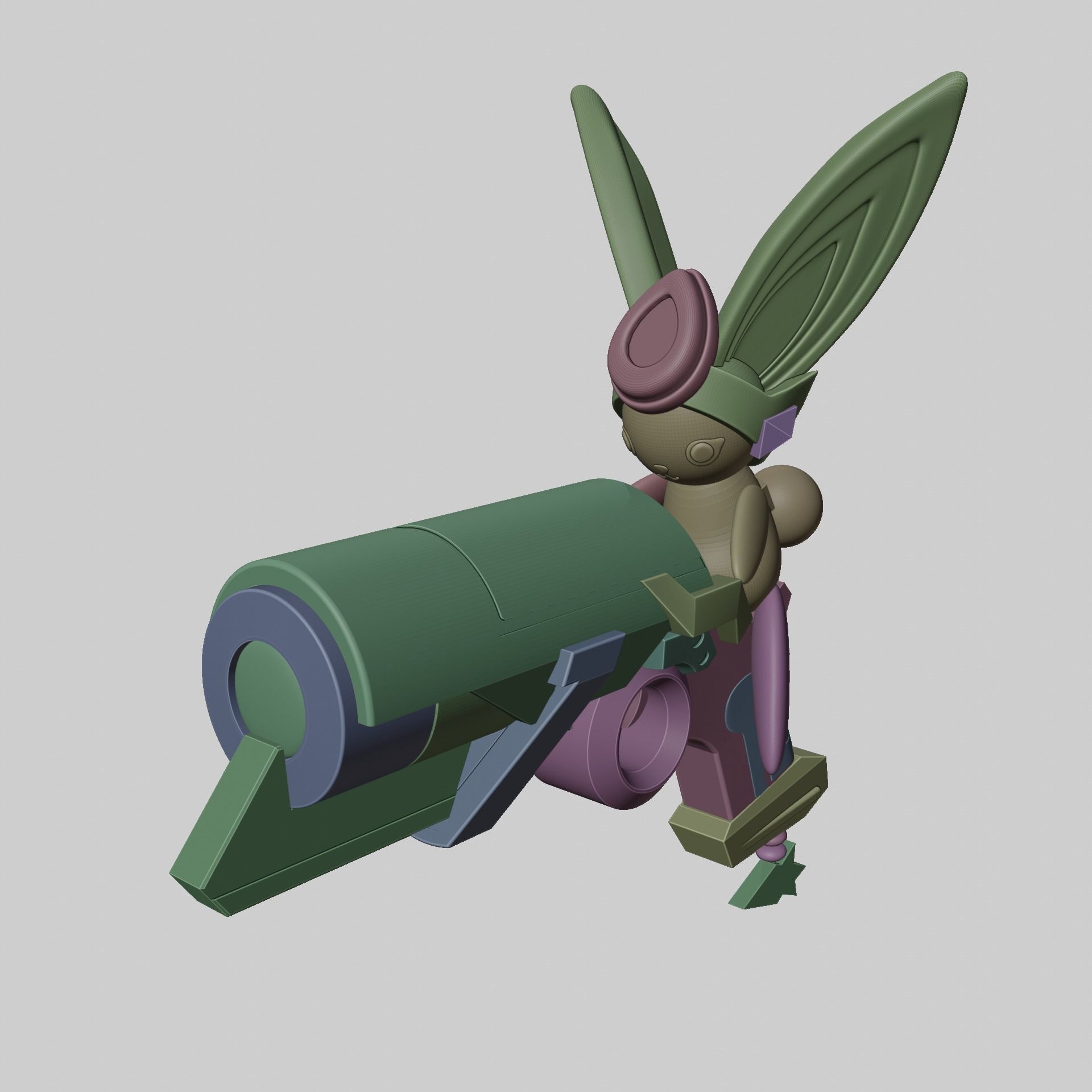 BATTLE BUNNY MISS FORTUNE COSPLAY 3D print model_11