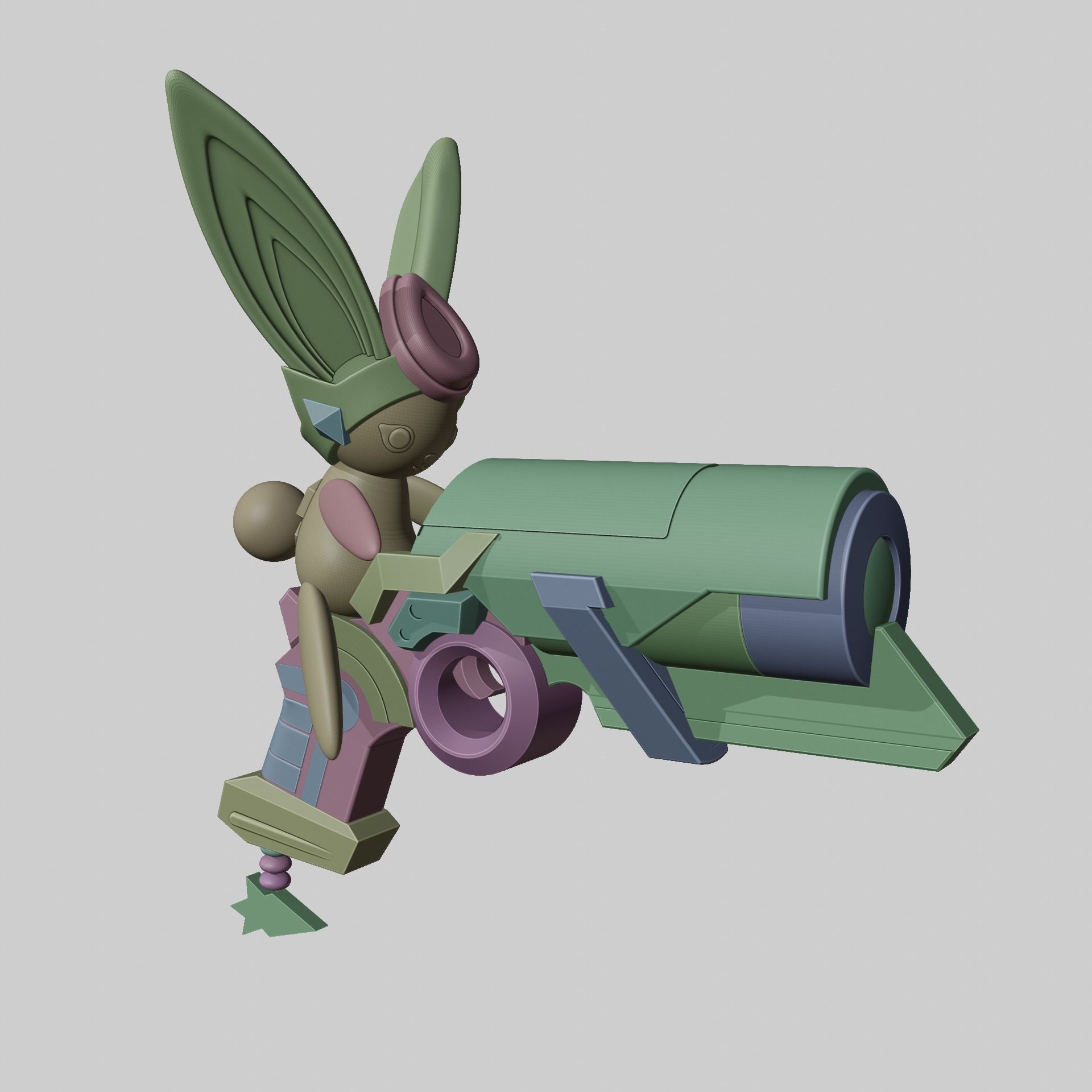 BATTLE BUNNY MISS FORTUNE COSPLAY 3D print model_12