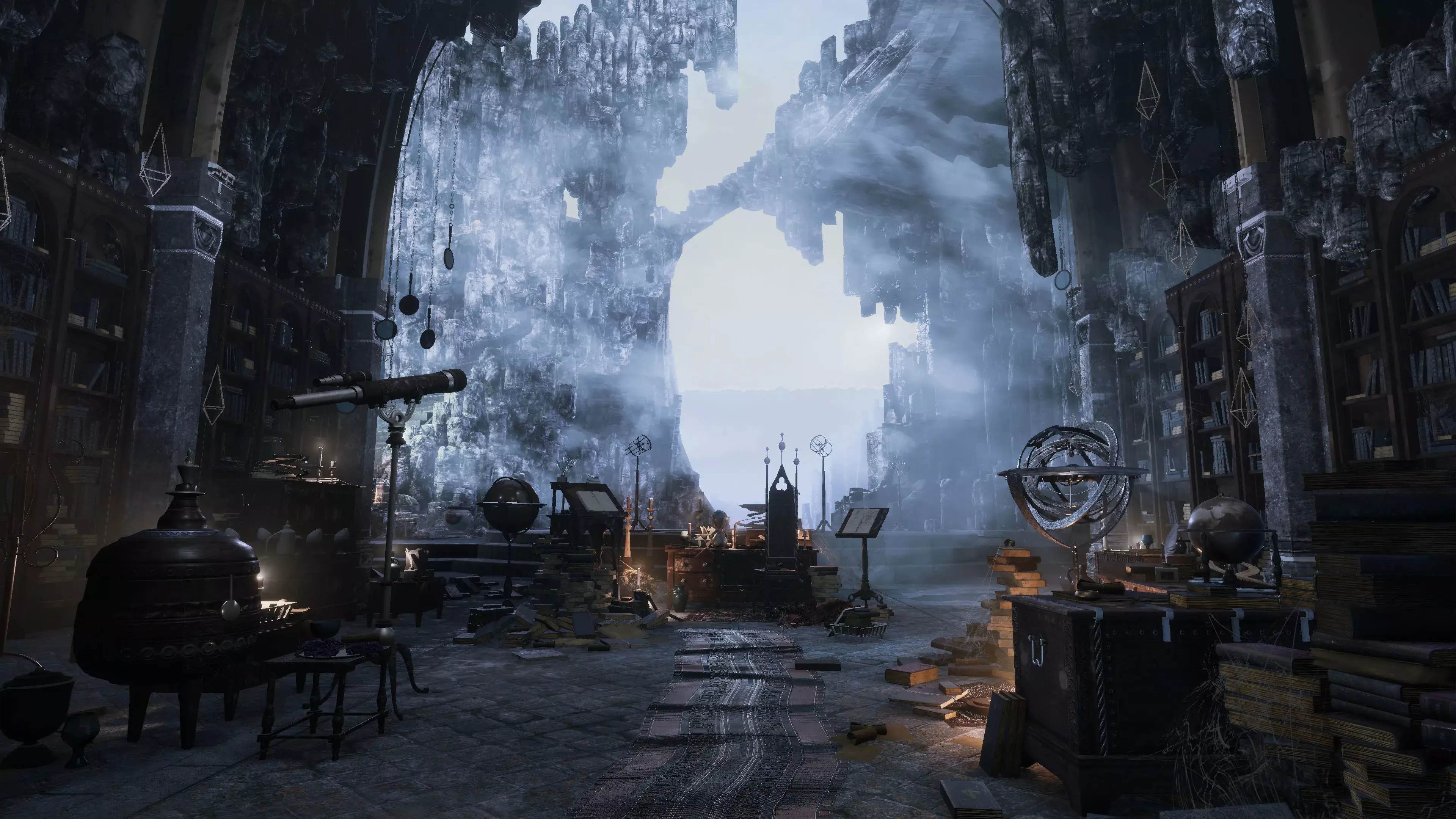 Merlin s Cave Environment  Low-poly 3D model_0