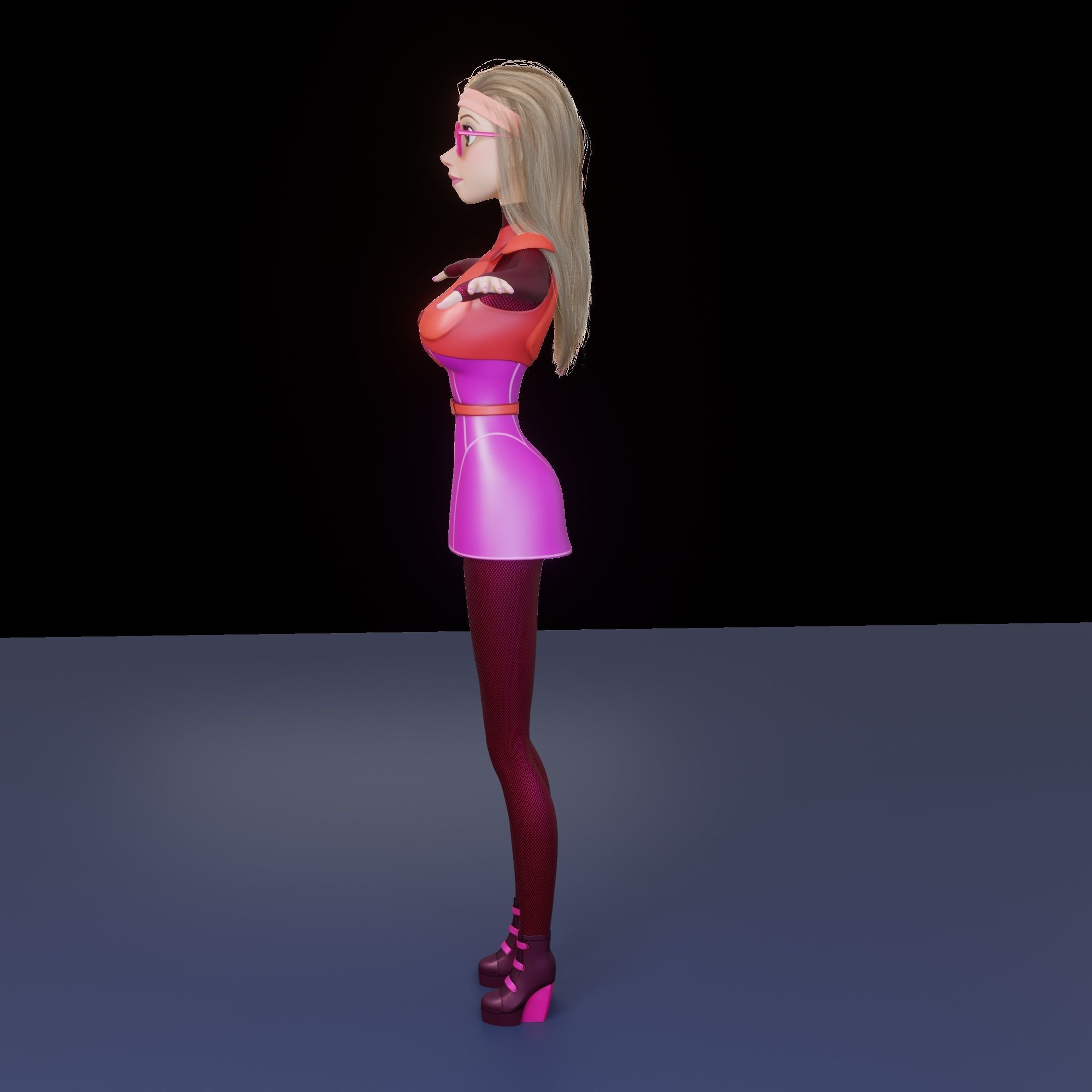 HoneyLemon Low-poly 3D model_3