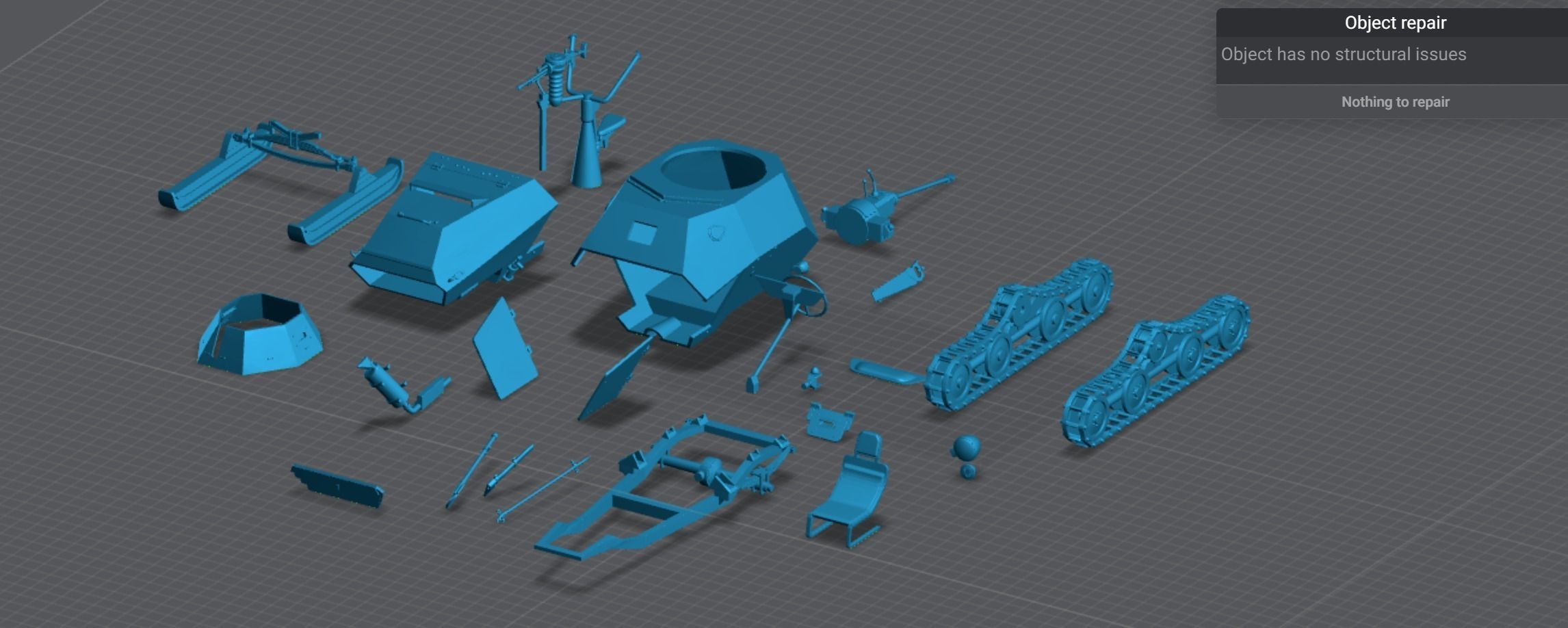 BA64 Snowmobile Scale model  3D print model_6