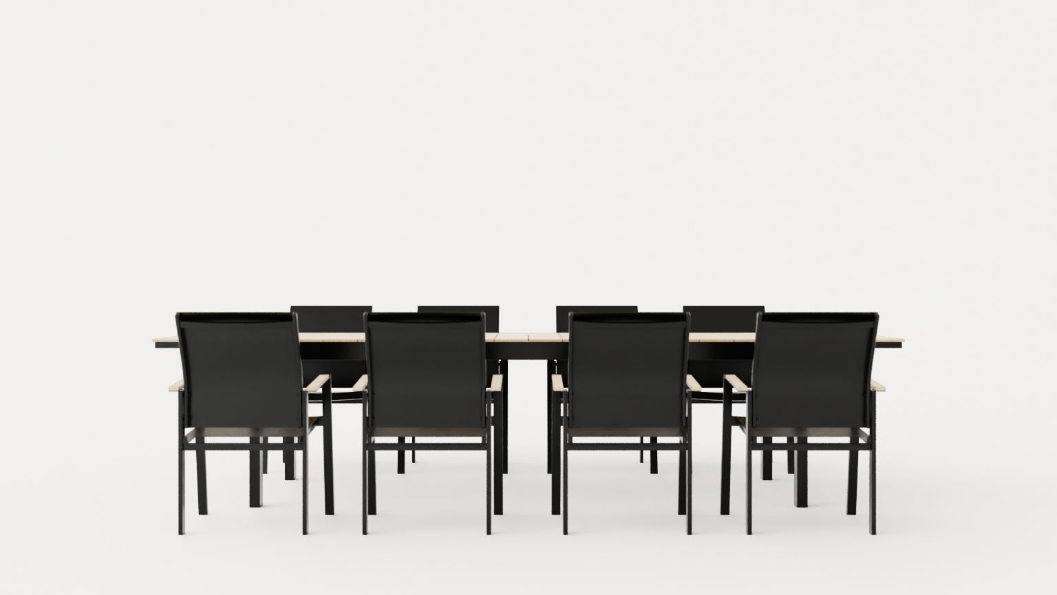 Seattle dining set Low-poly 3D model_2