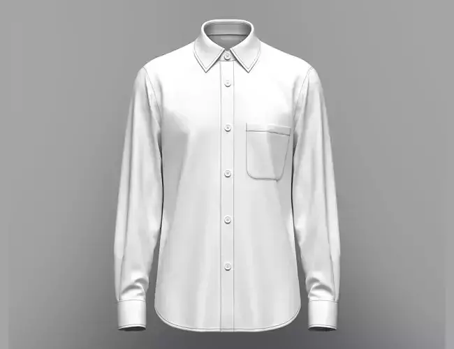 Mens Full Sleeve Shirt 3d Model
