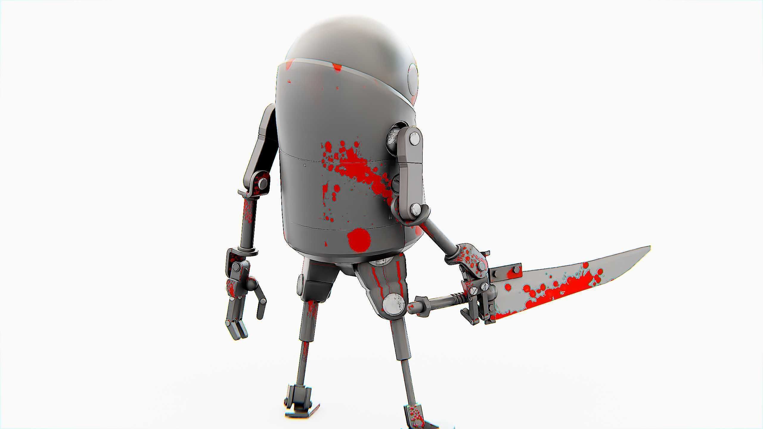 TOON KILLER BOT Rigged for Unreal Engine - Unity - MIXAMO  3D model_8