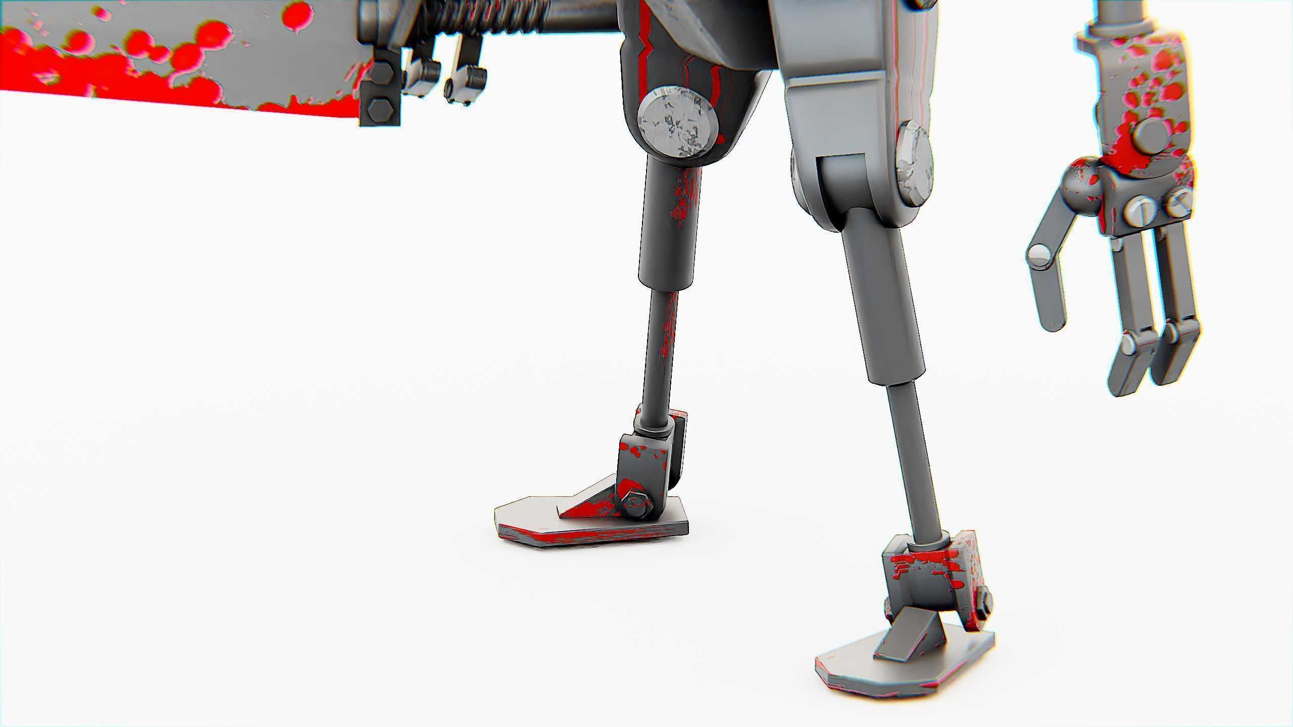 TOON KILLER BOT Rigged for Unreal Engine - Unity - MIXAMO  3D model_27