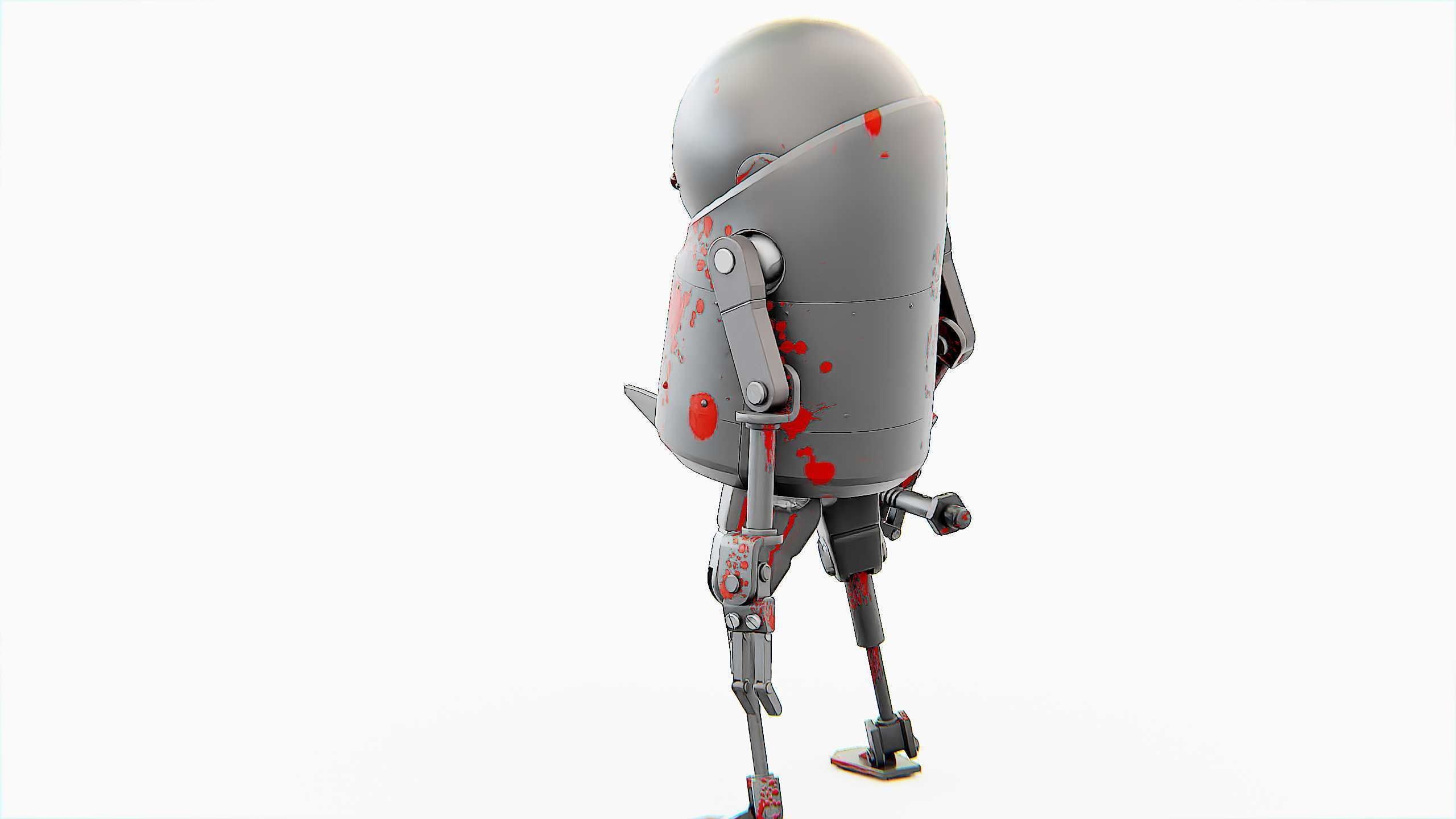 TOON KILLER BOT Rigged for Unreal Engine - Unity - MIXAMO  3D model_13