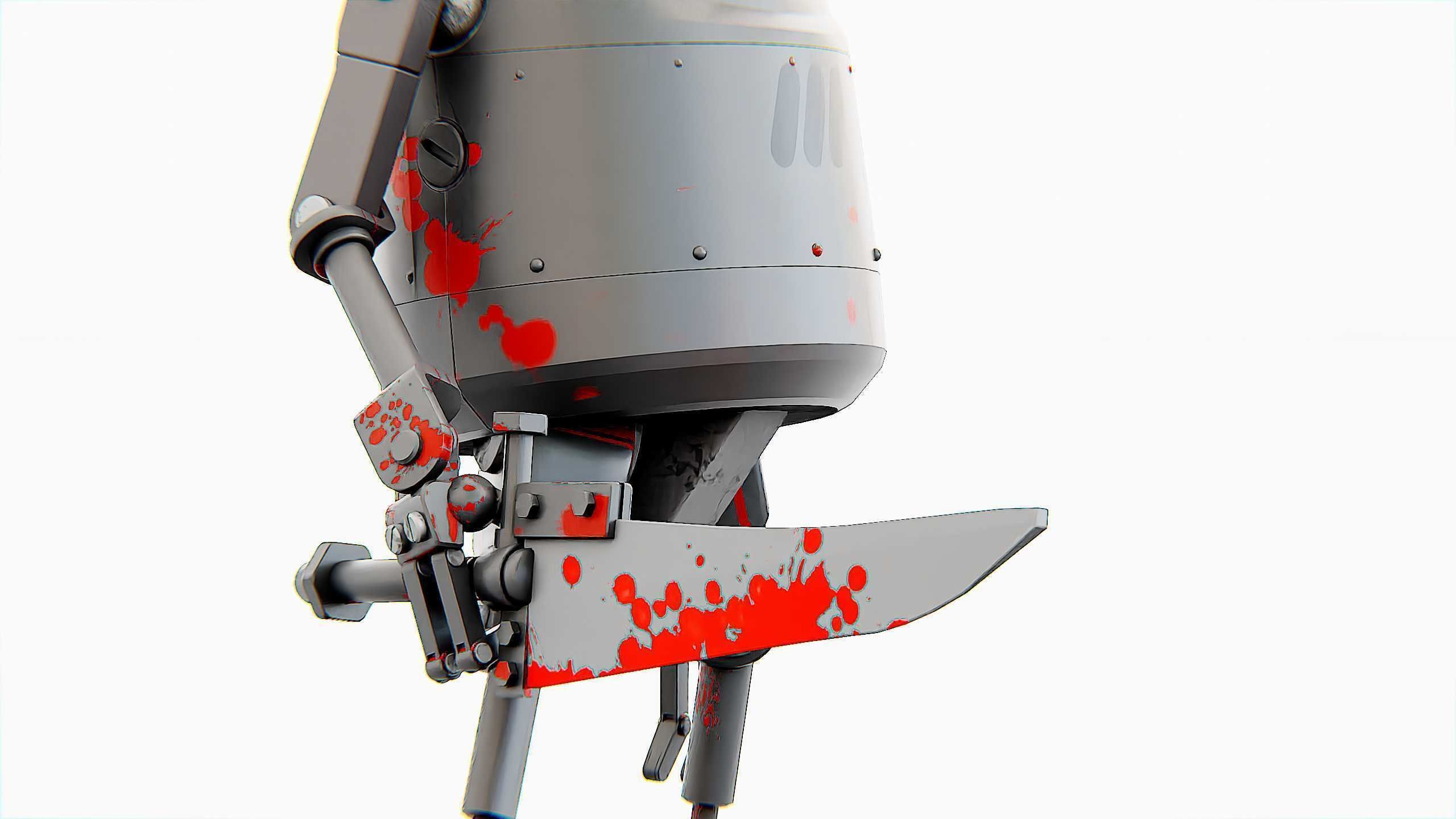 TOON KILLER BOT Rigged for Unreal Engine - Unity - MIXAMO  3D model_26