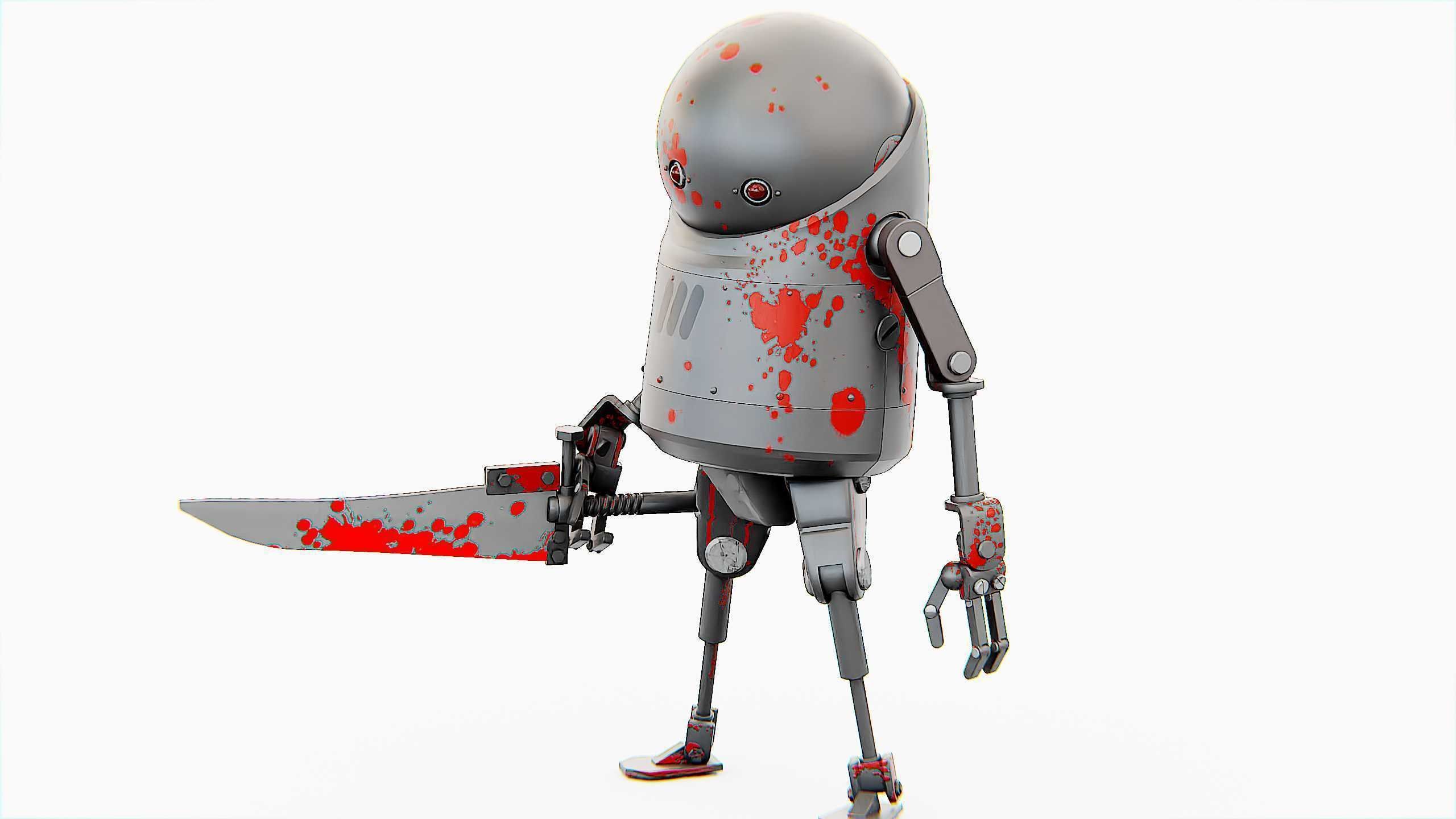TOON KILLER BOT Rigged for Unreal Engine - Unity - MIXAMO  3D model_18