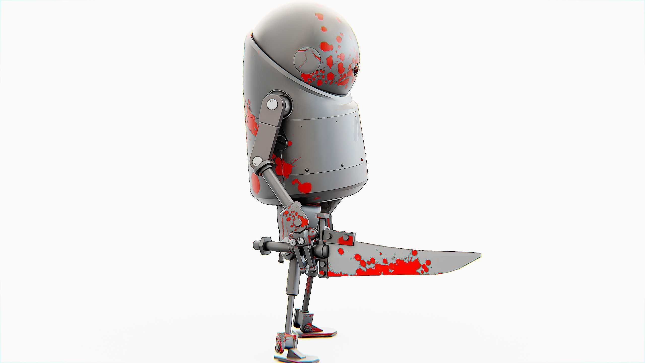 TOON KILLER BOT Rigged for Unreal Engine - Unity - MIXAMO  3D model_4