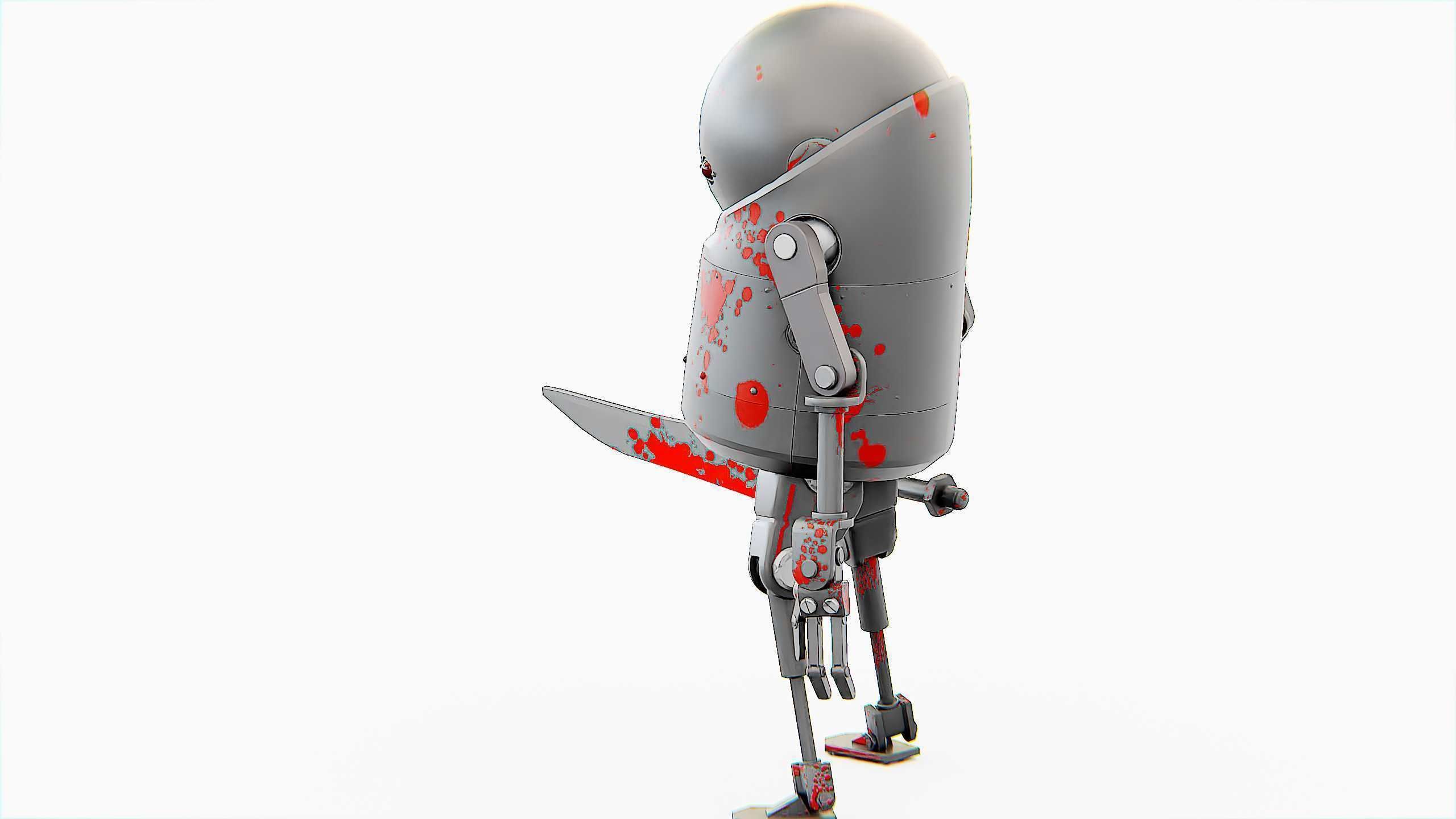 TOON KILLER BOT Rigged for Unreal Engine - Unity - MIXAMO  3D model_14