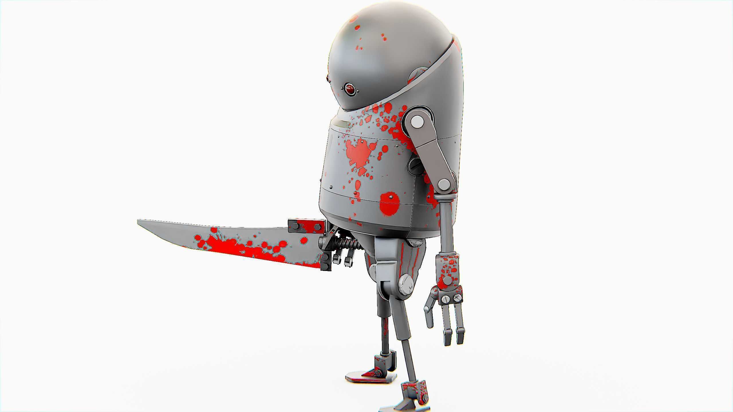 TOON KILLER BOT Rigged for Unreal Engine - Unity - MIXAMO  3D model_16