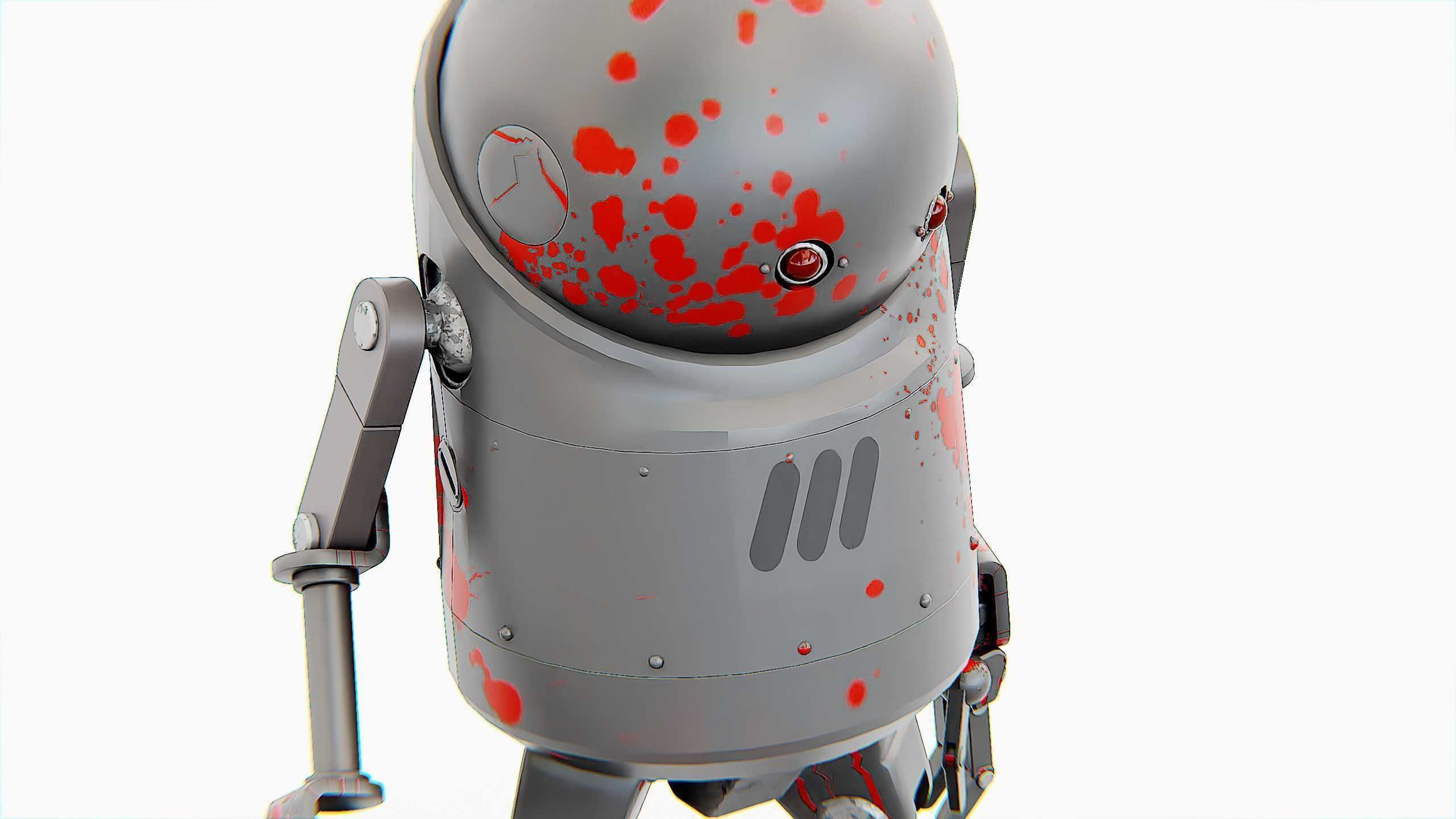 TOON KILLER BOT Rigged for Unreal Engine - Unity - MIXAMO  3D model_29