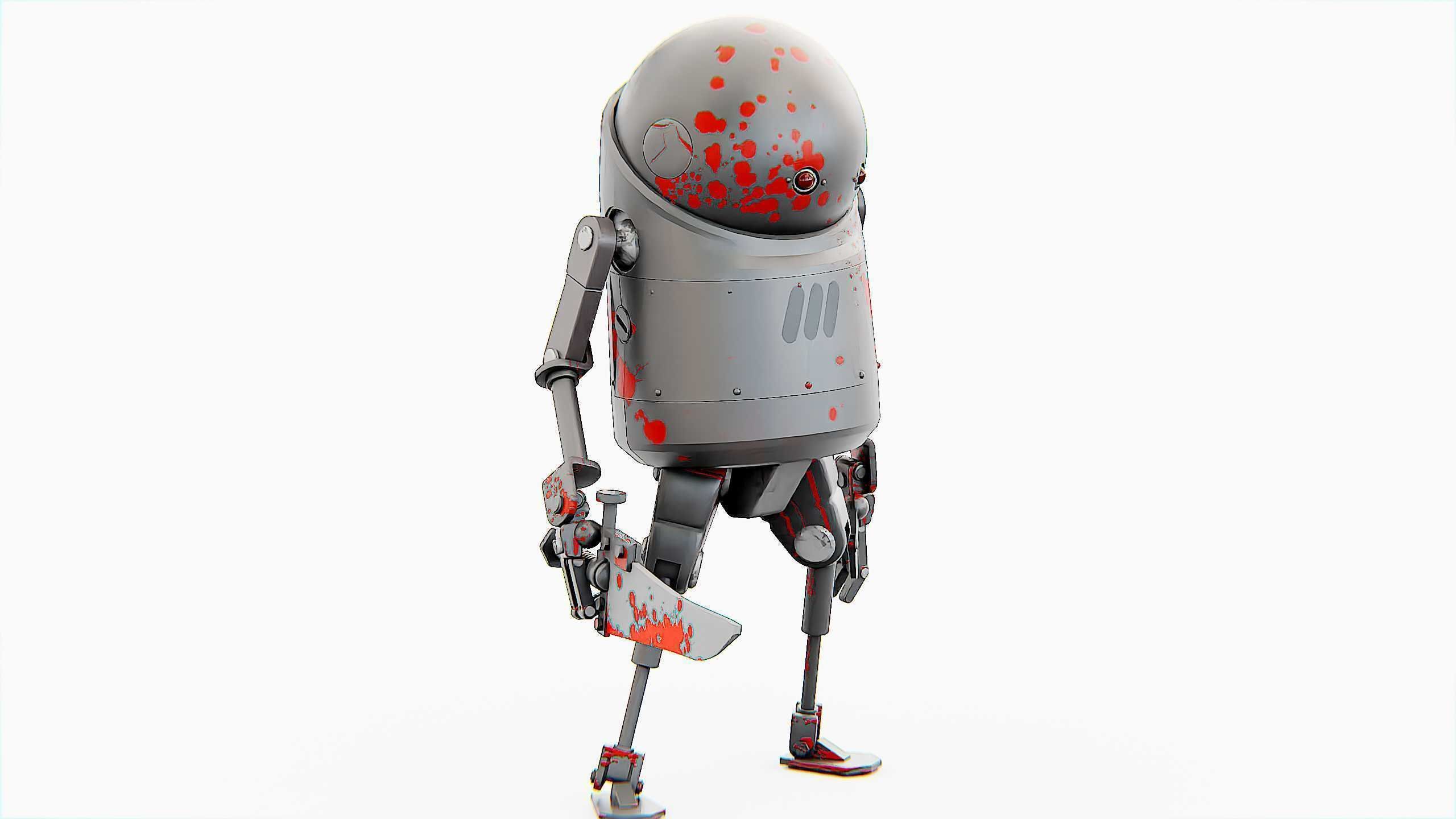 TOON KILLER BOT Rigged for Unreal Engine - Unity - MIXAMO  3D model_2