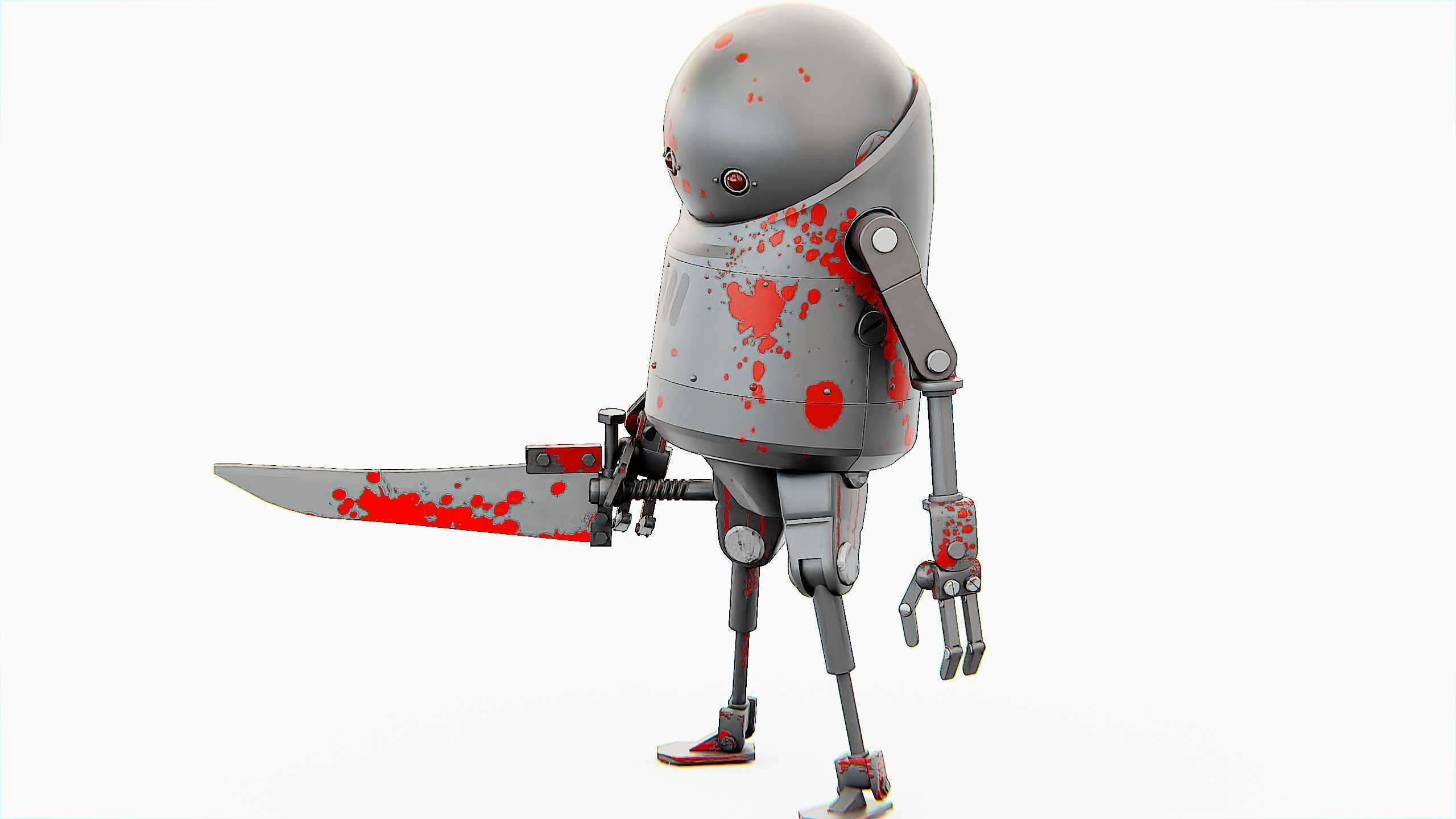 TOON KILLER BOT Rigged for Unreal Engine - Unity - MIXAMO  3D model_17
