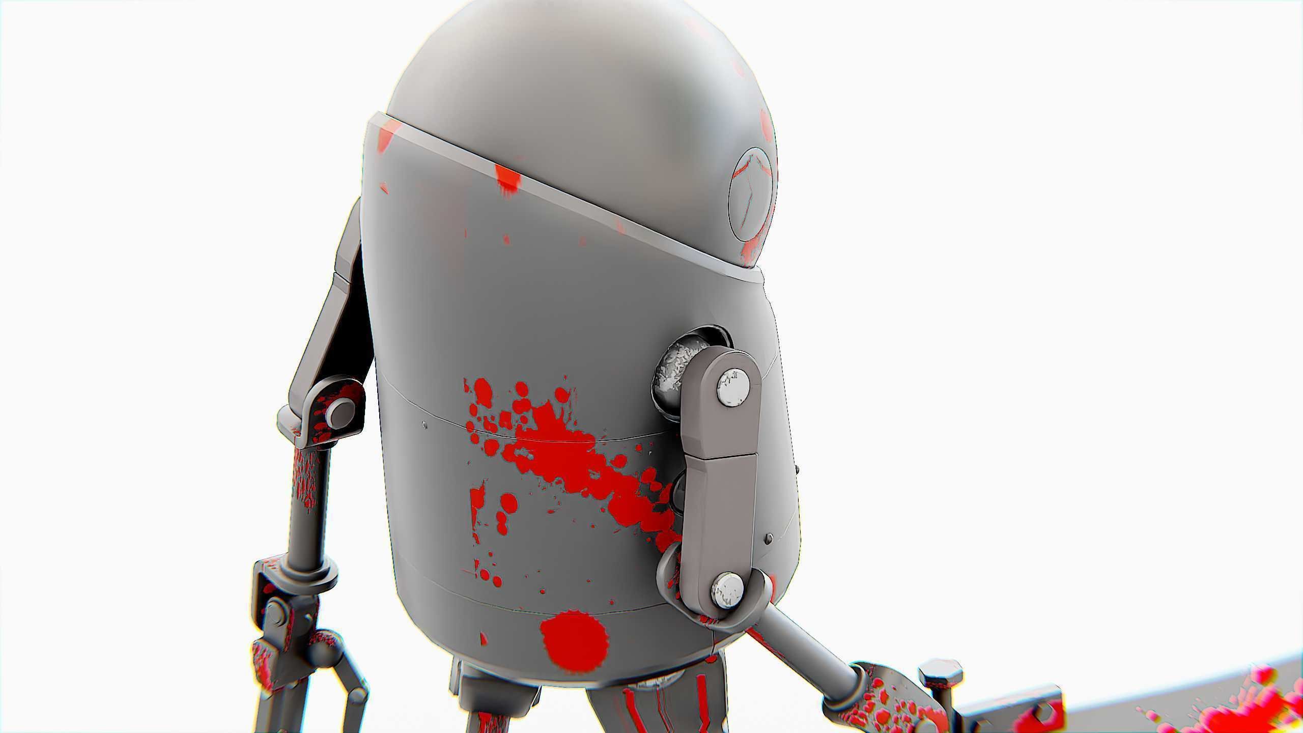 TOON KILLER BOT Rigged for Unreal Engine - Unity - MIXAMO  3D model_23