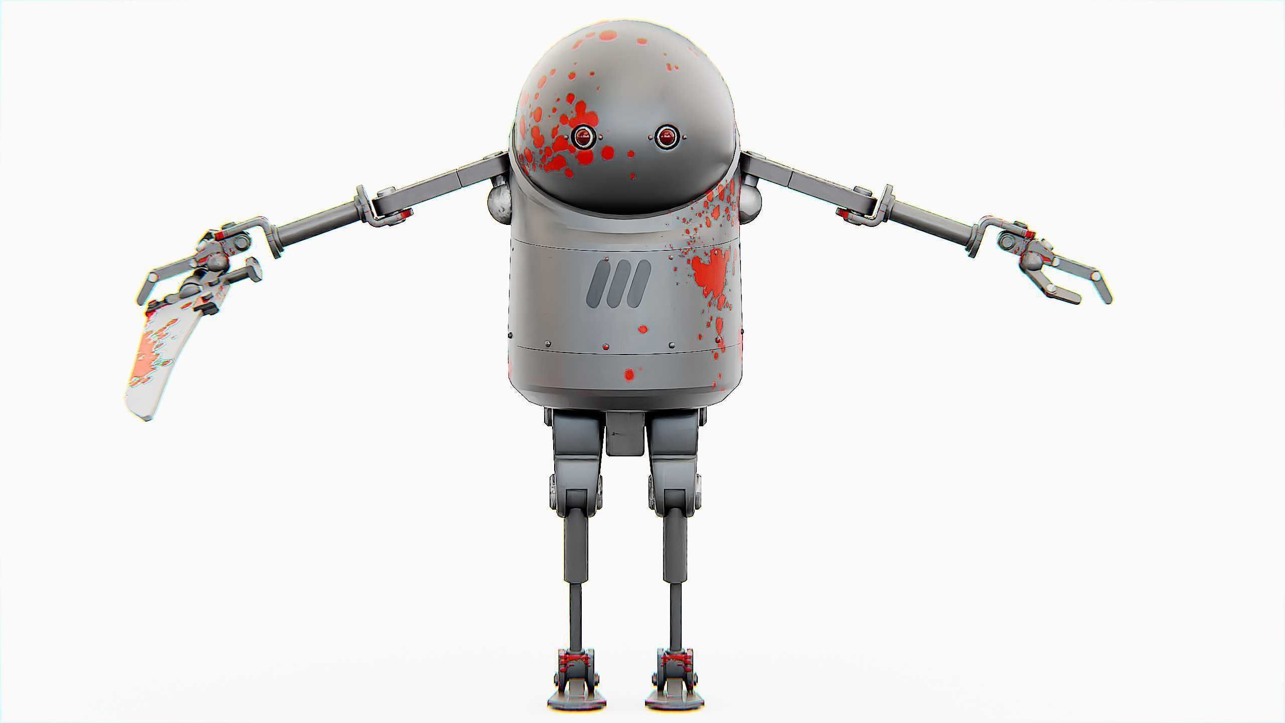 TOON KILLER BOT Rigged for Unreal Engine - Unity - MIXAMO  3D model_30