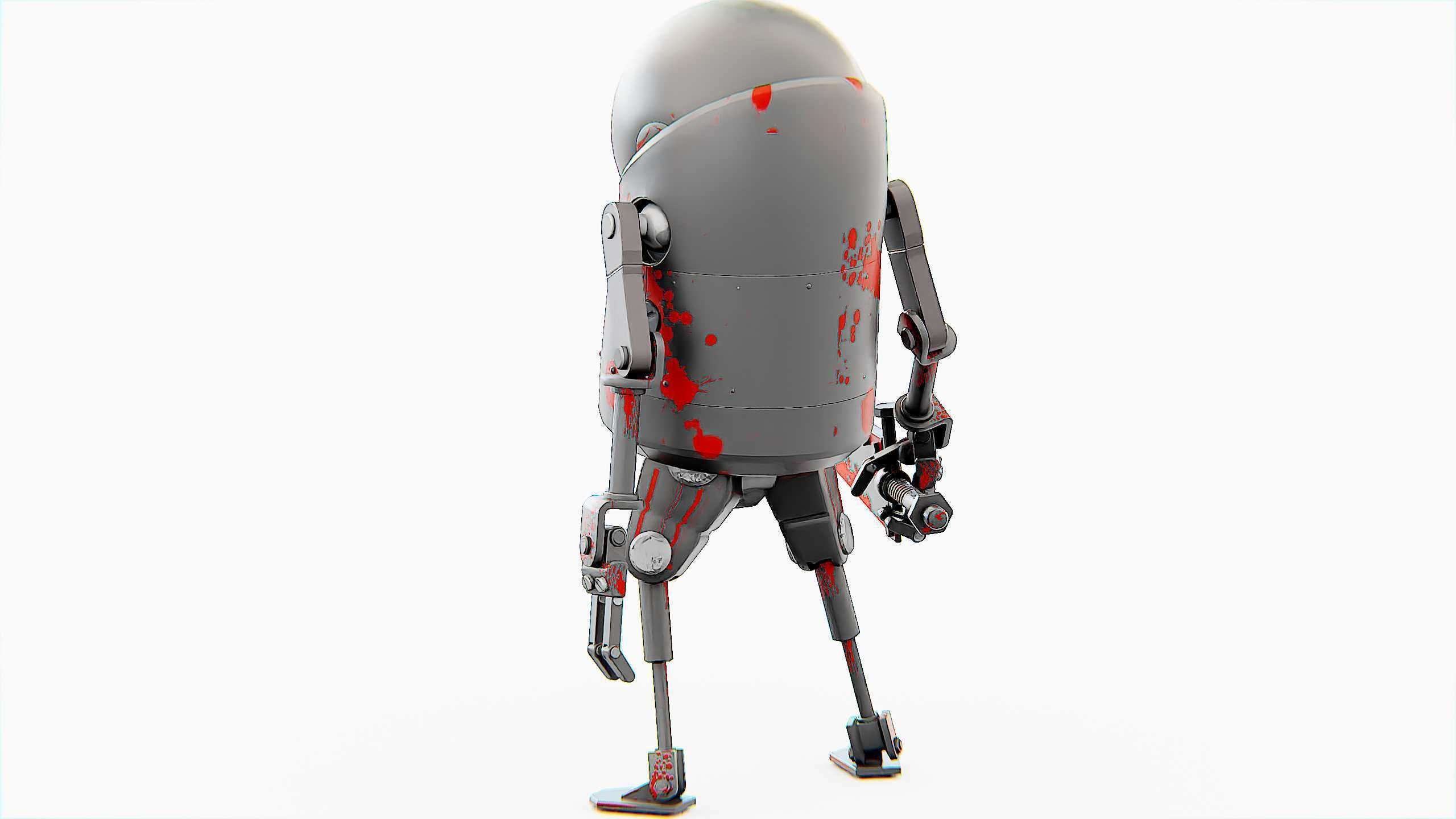 TOON KILLER BOT Rigged for Unreal Engine - Unity - MIXAMO  3D model_12