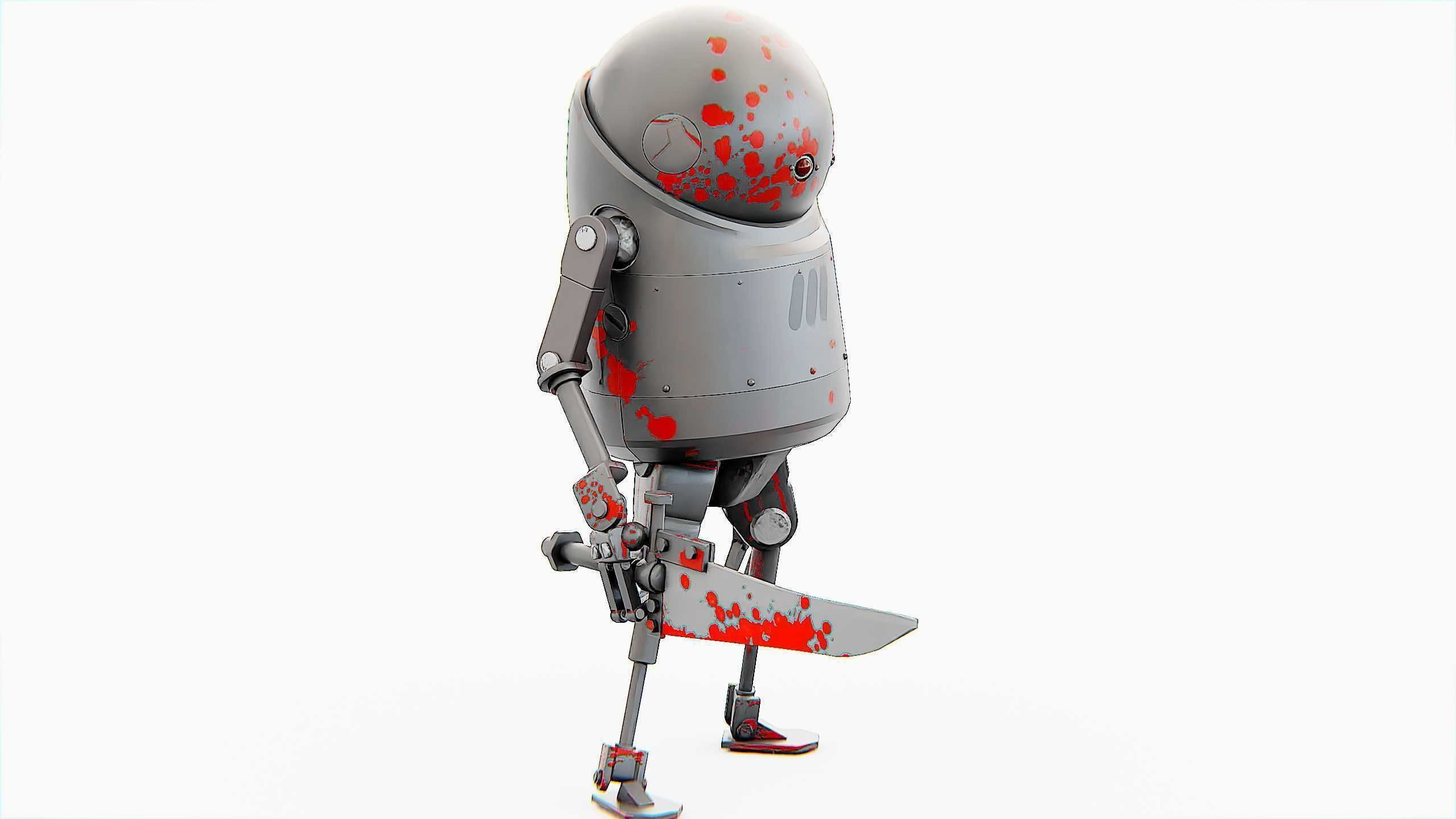 TOON KILLER BOT Rigged for Unreal Engine - Unity - MIXAMO  3D model_3