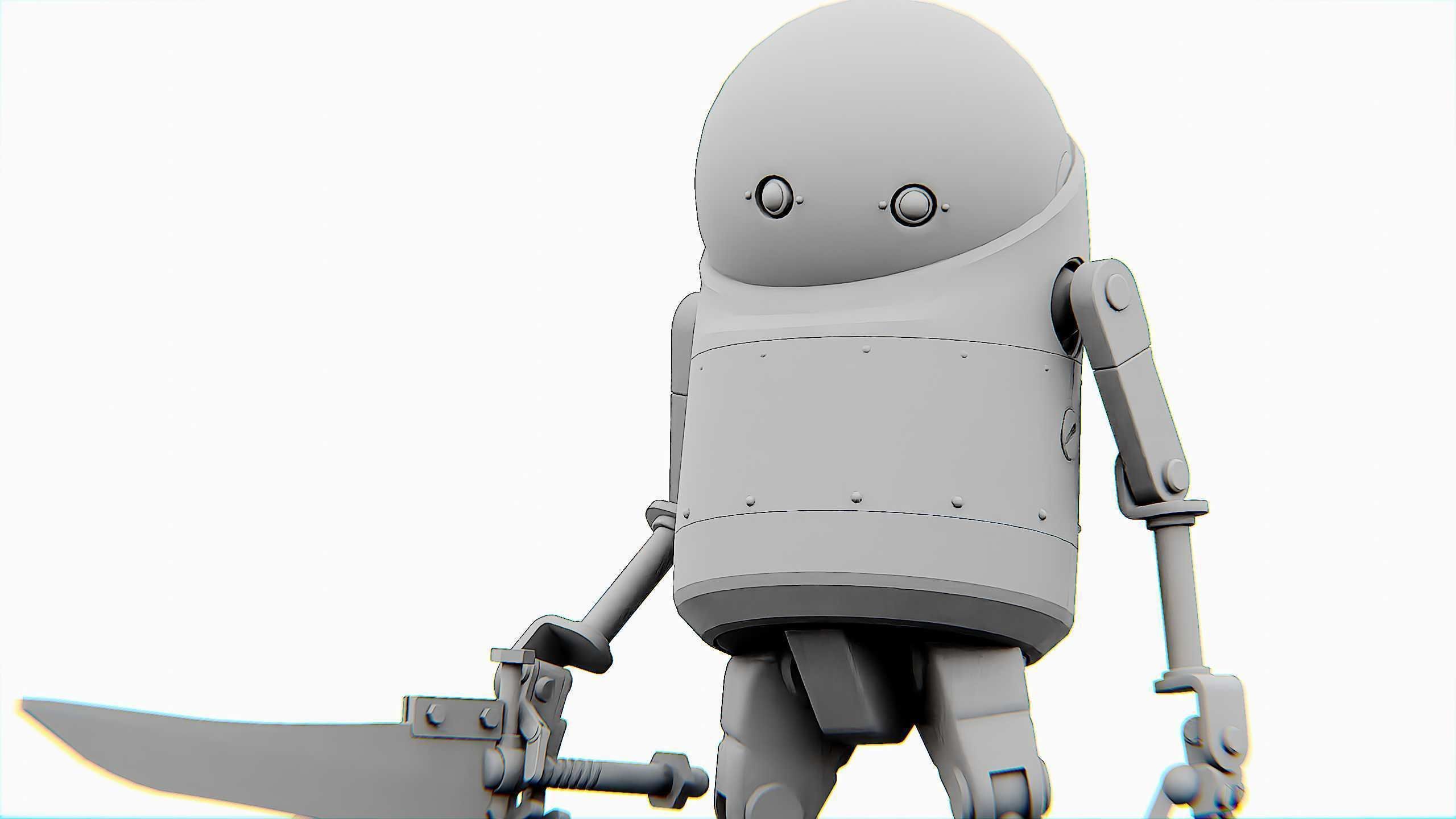 TOON KILLER BOT Rigged for Unreal Engine - Unity - MIXAMO  3D model_34